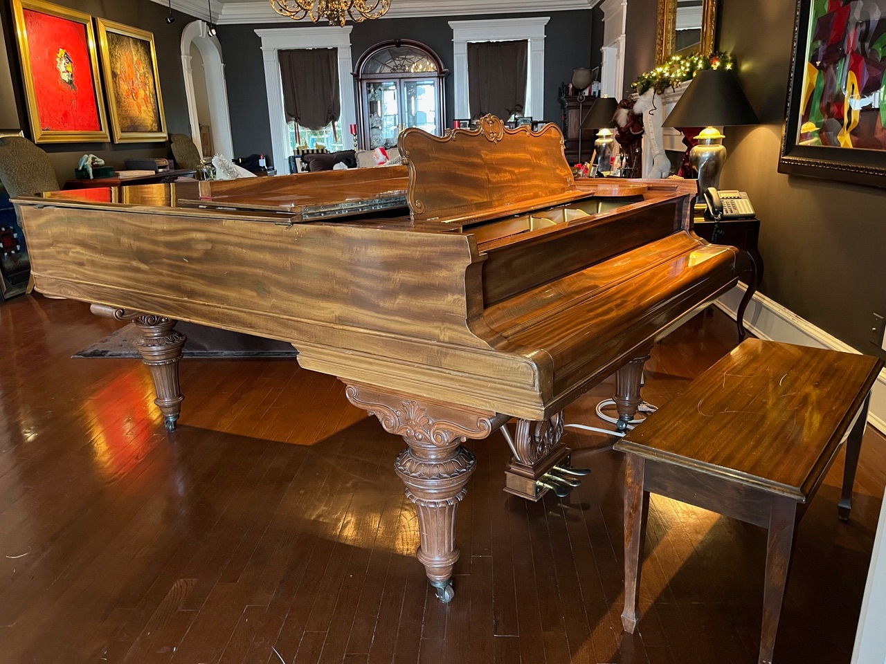  Steinway model B grand piano in a gorgeous mahogany case