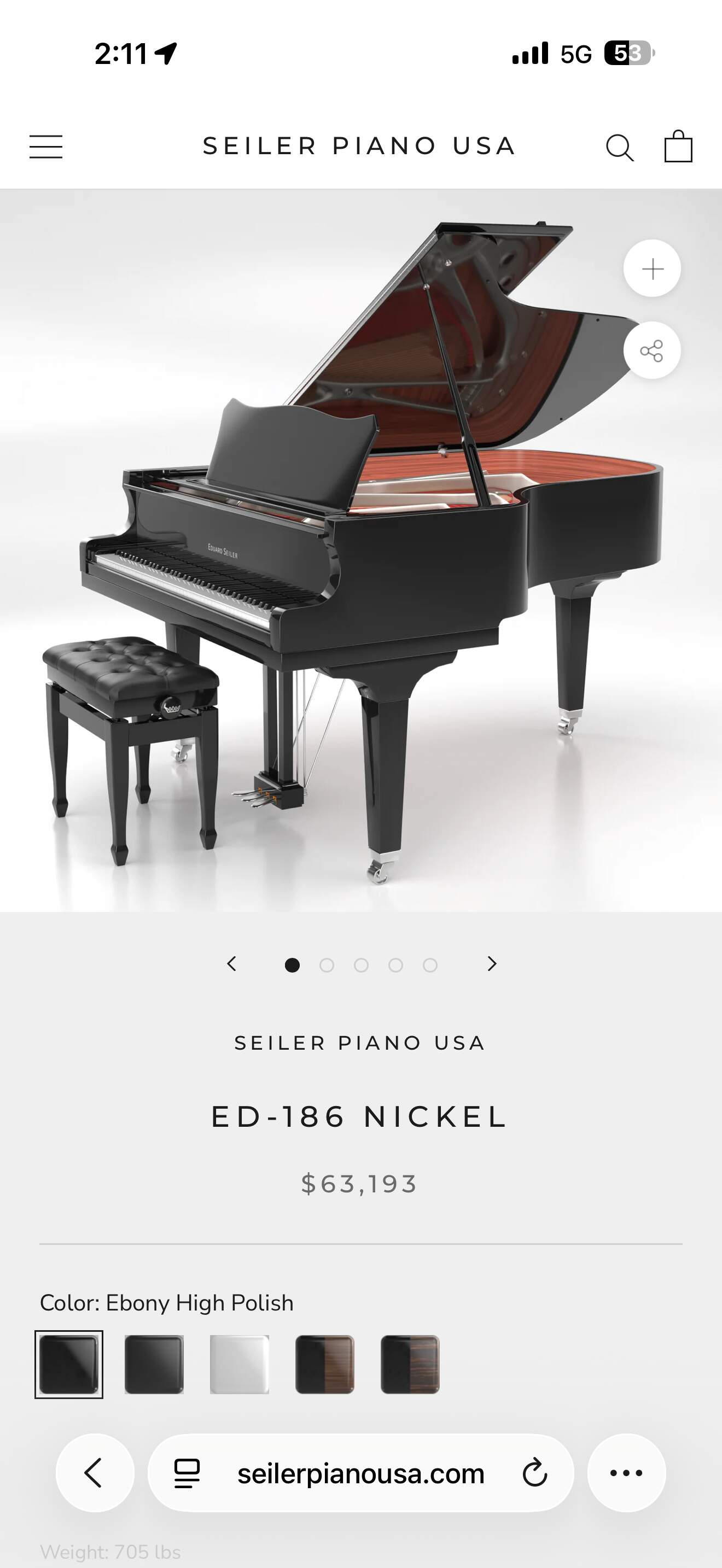 Seiler ED-186 Nickel Excellent Condition