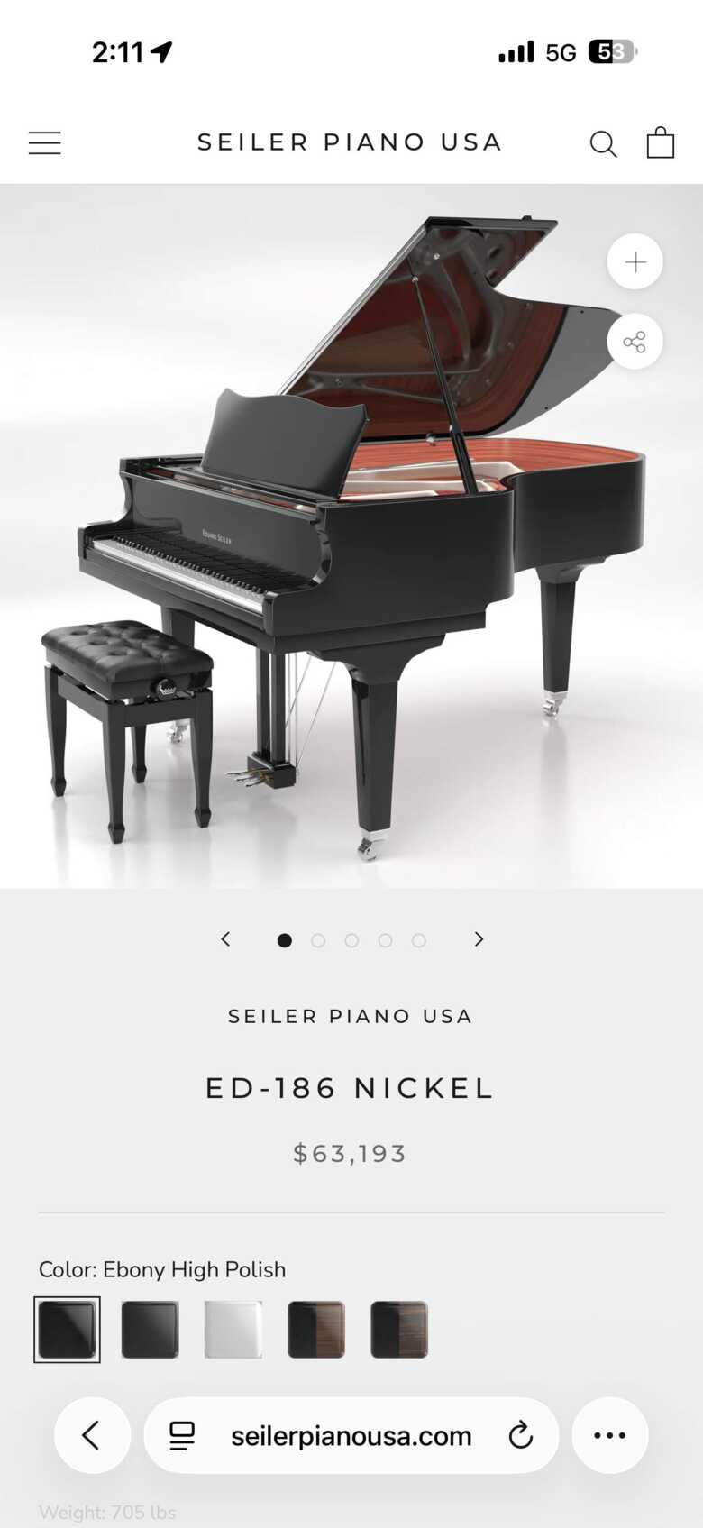 Seiler ED-186 Nickel Excellent Condition