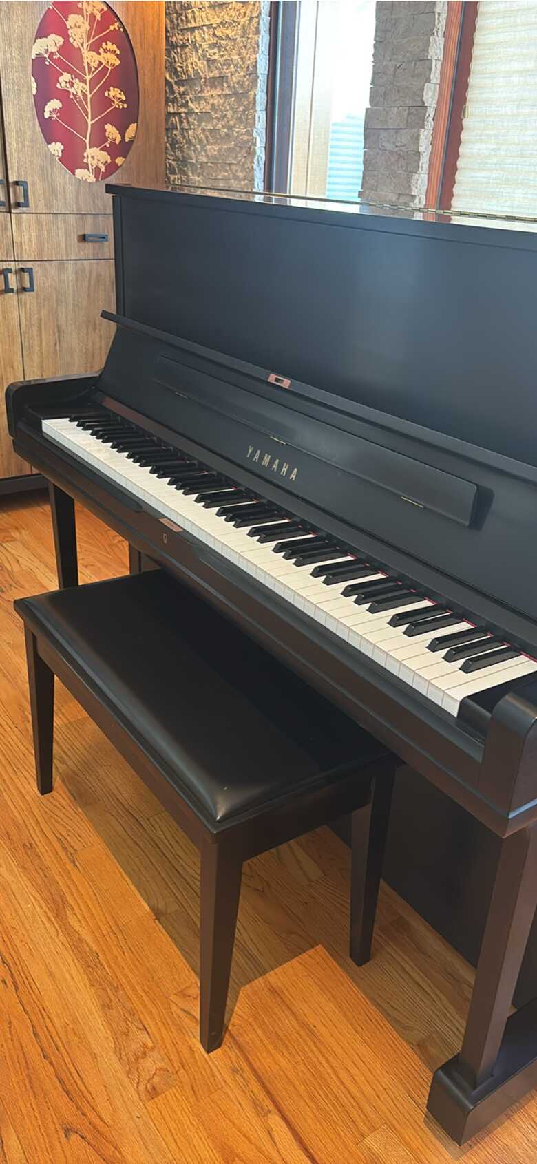 Yamaha Upright Piano - Matte Black - Pristine Condition!