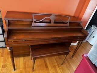 Piano with bench