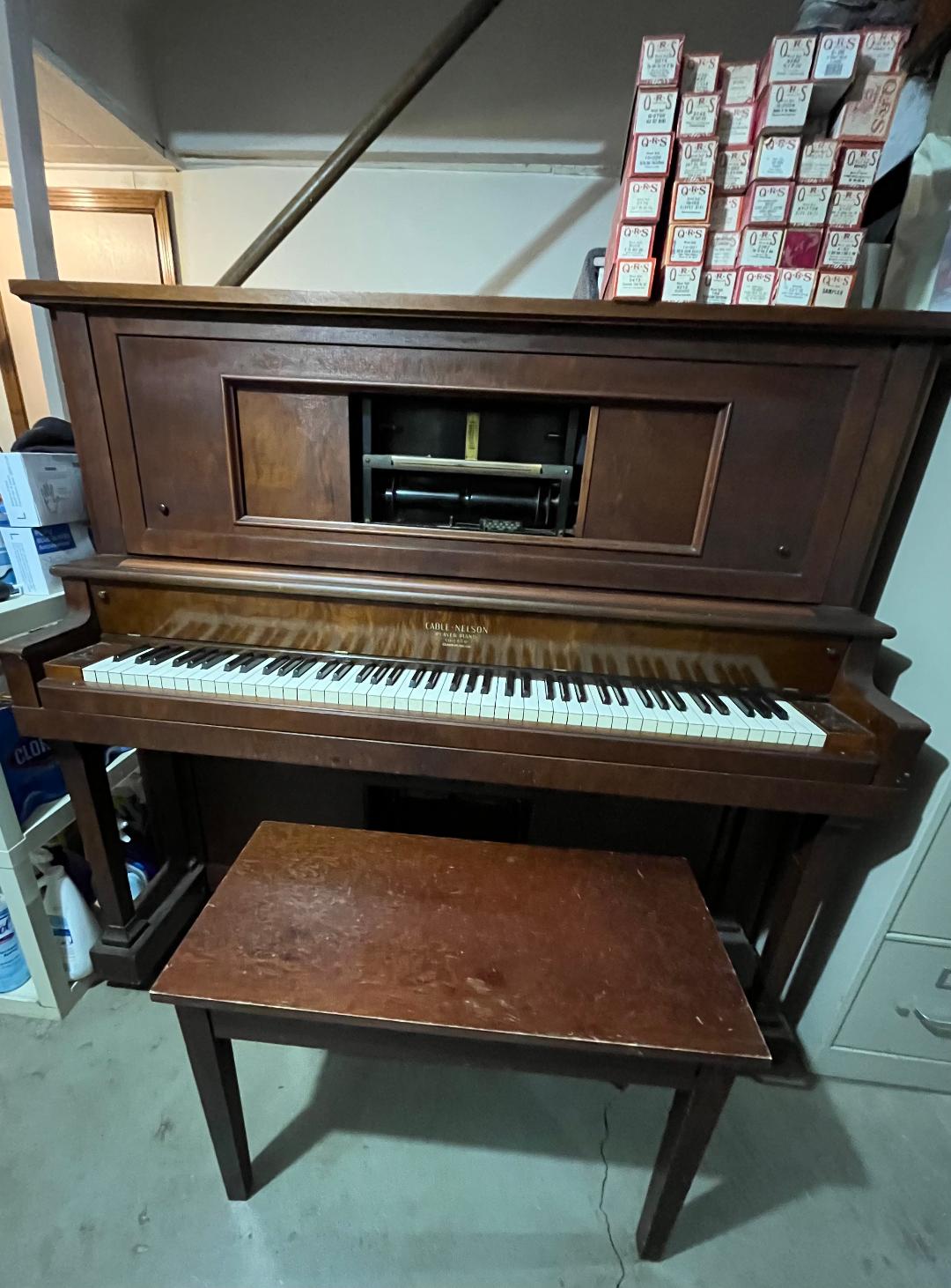 Working upright player piano