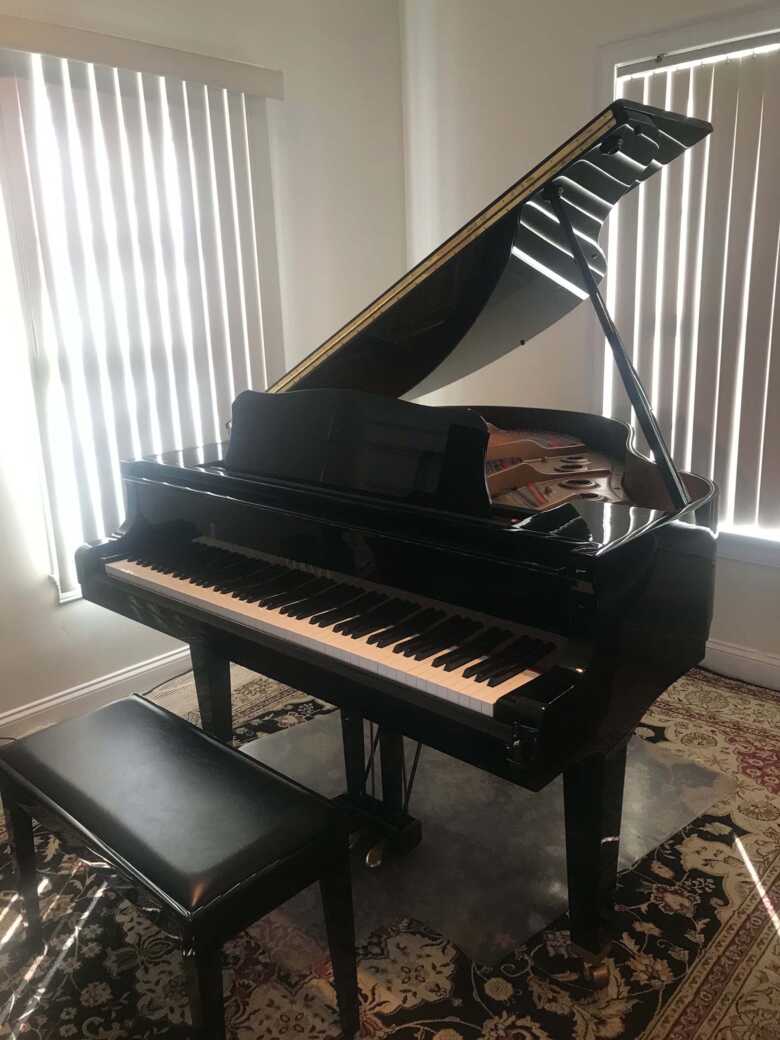 Yamaha GB-1 Piano with bench and velvet cover