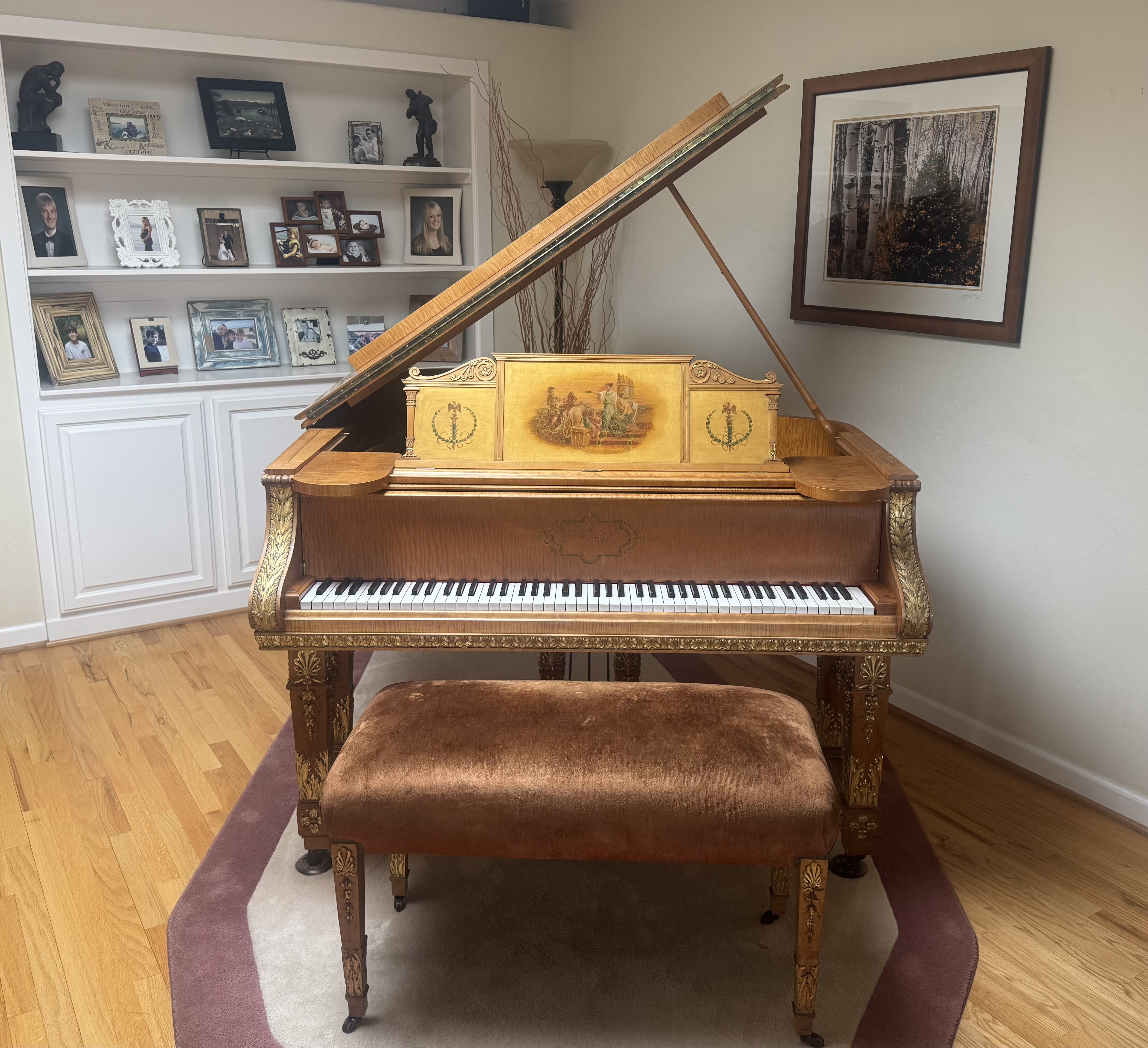 The Clemson Steinway. 1898 One-of-a-kind Art Case. Model A