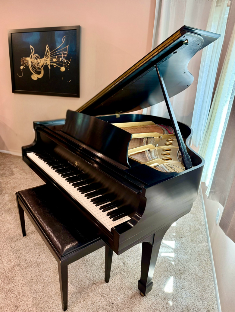 1976 Steinway & Sons Satin Ebony Grand S - Good Condition!