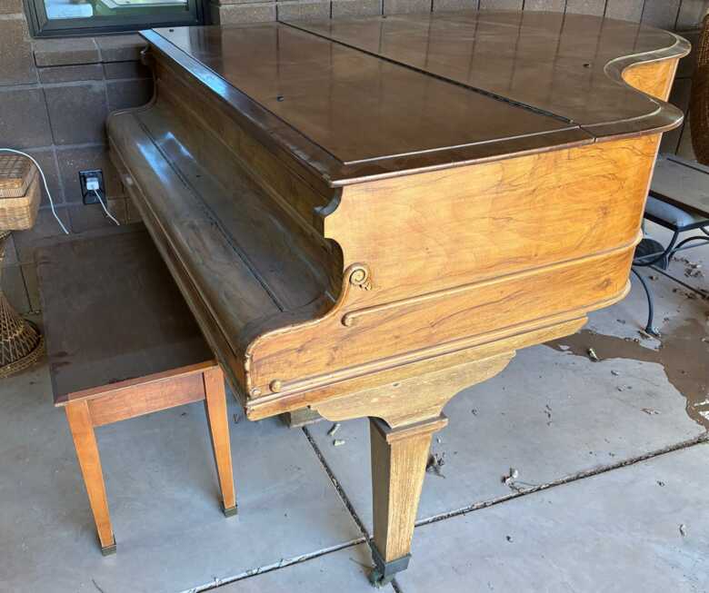 1913 Pease 5'4" Grand with bench and Piano Disc player