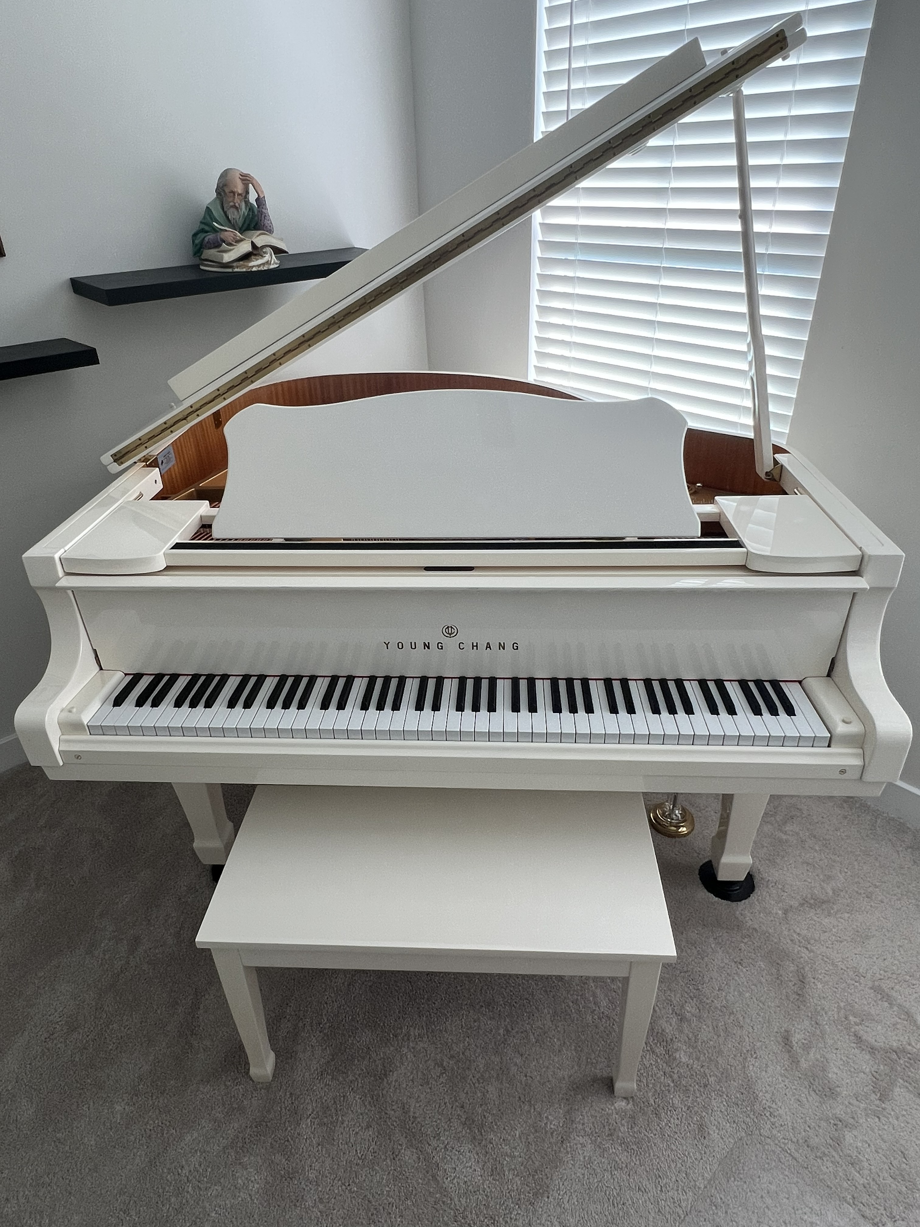 Young Chang G-150 Baby Grand Beautiful Ivory Finish