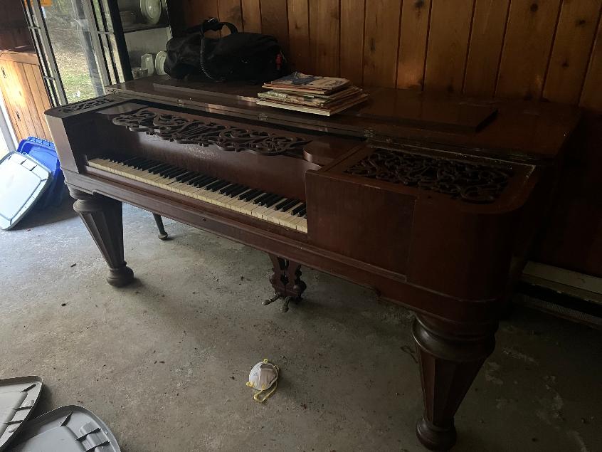 1857 J.W. Brackett  Rectangular Piano