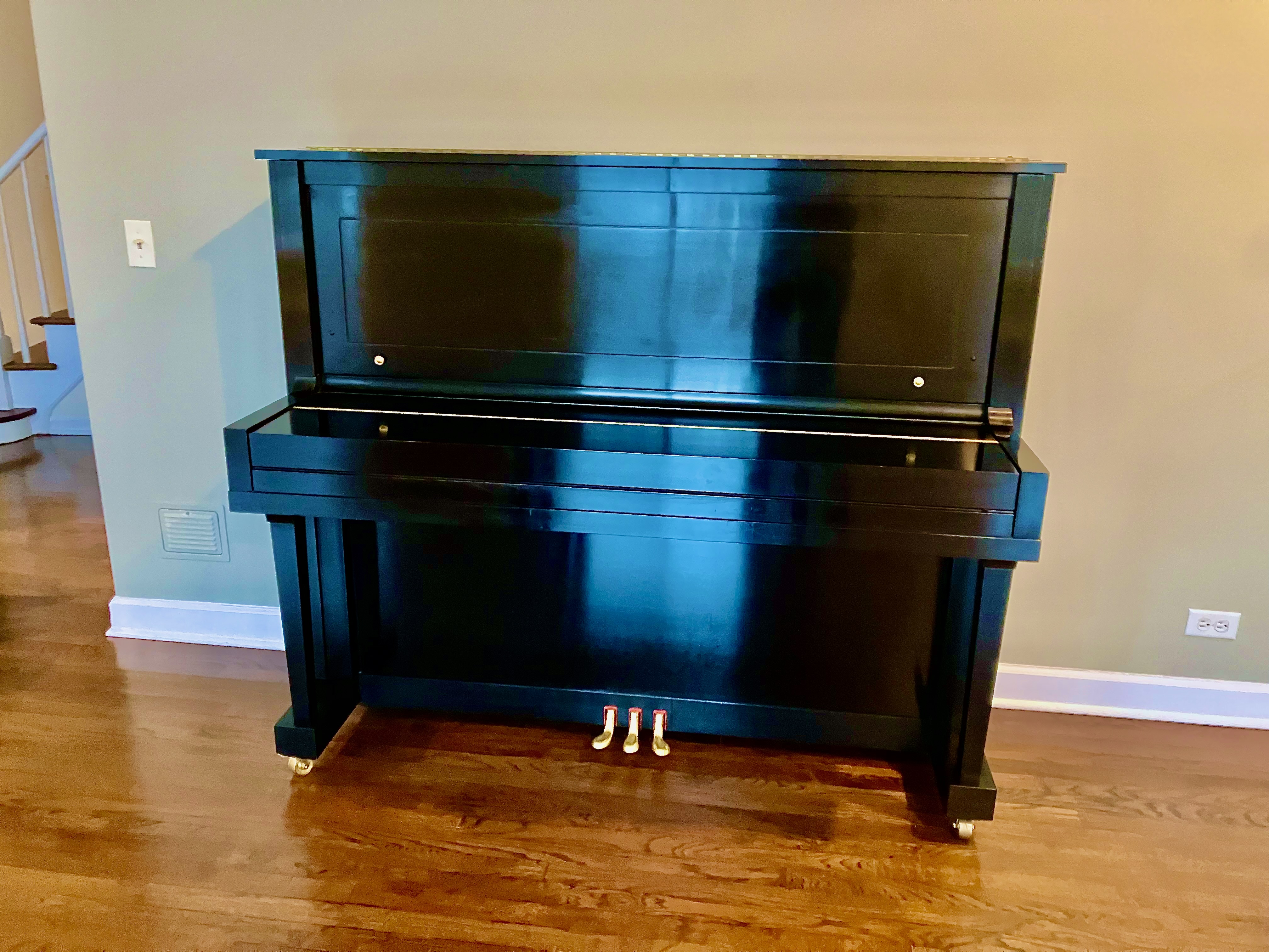 Steinway and Sons K-52 Ebony Vertical