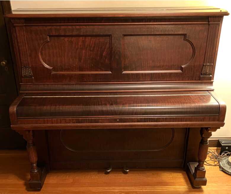 1894 53.5" Steinway Model X Upright in American Walnut