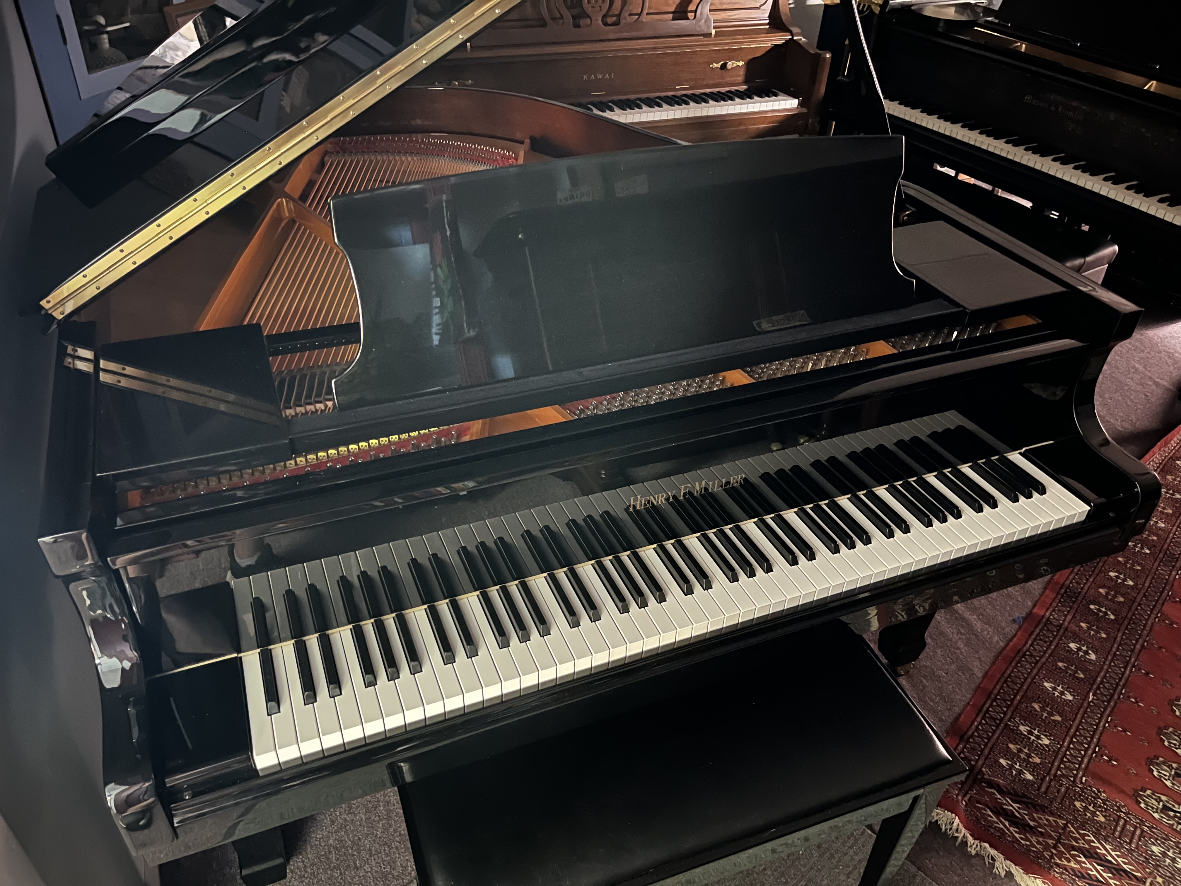 Henry F. Miller Black Polish Grand Piano FREE LOCAL DELIVERY