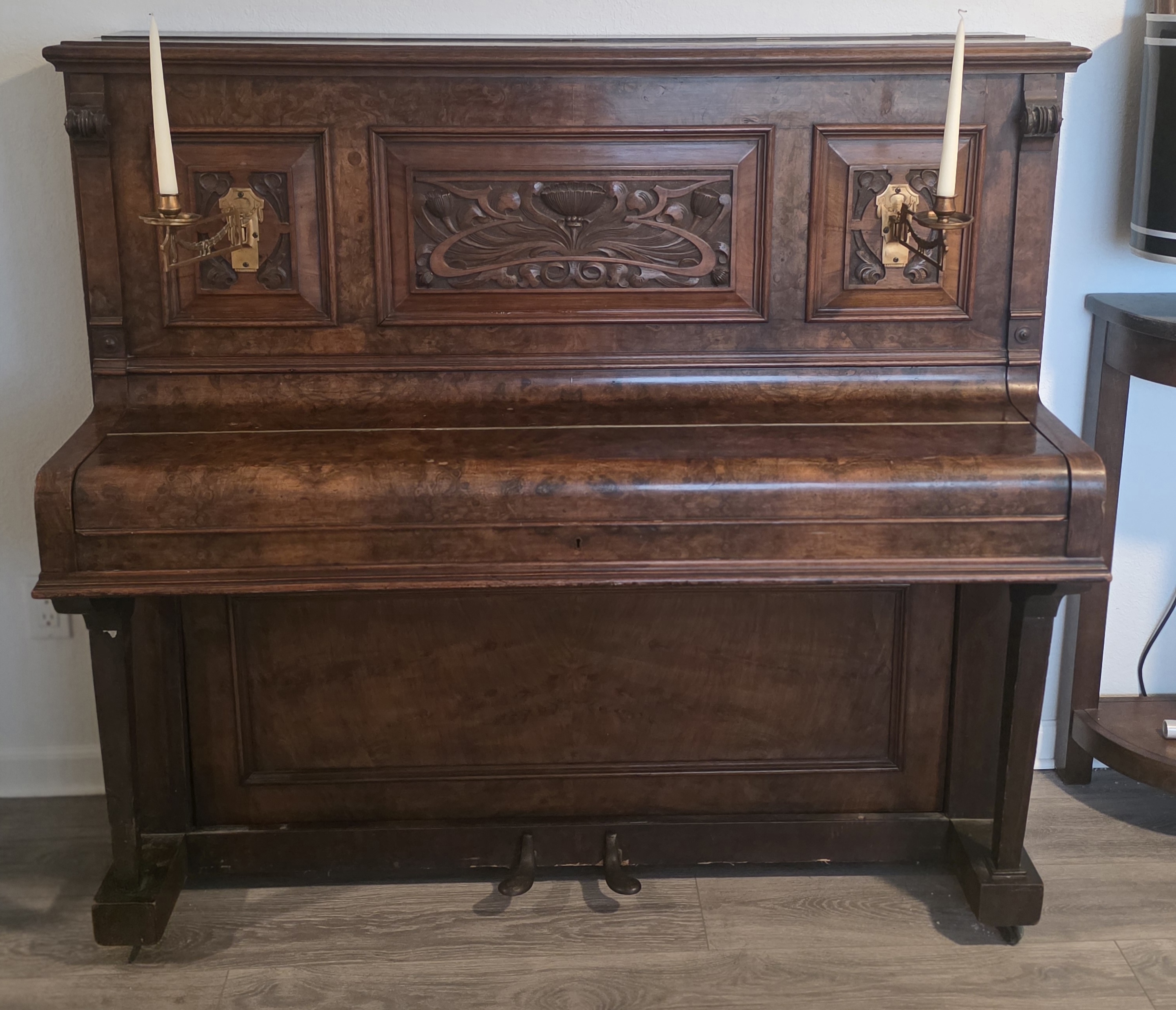 Rare Scottish Burlwood Piano