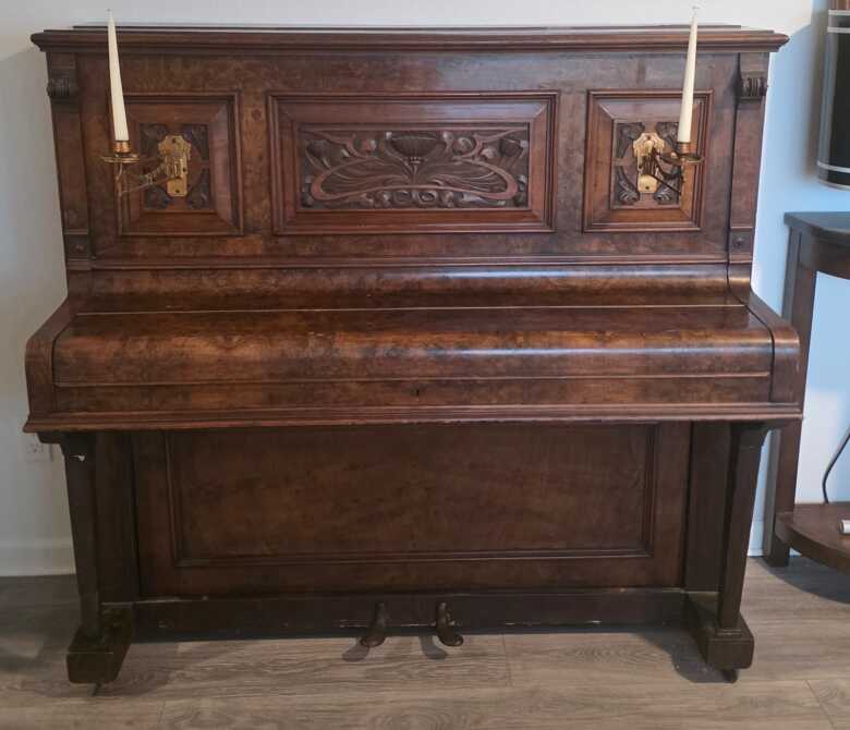 Rare Scottish Burlwood Piano