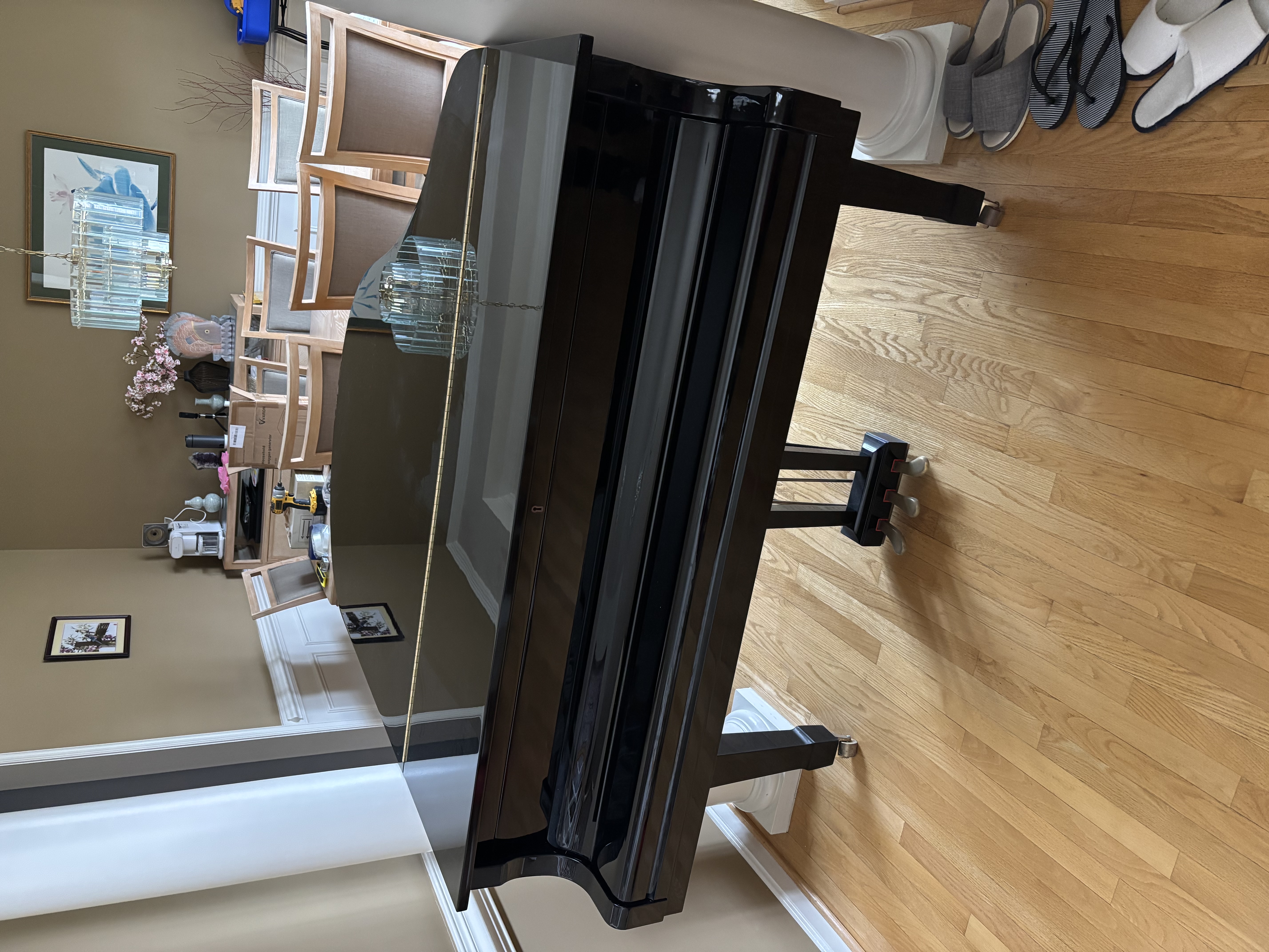 Lightly used Yamaha baby grand piano, black