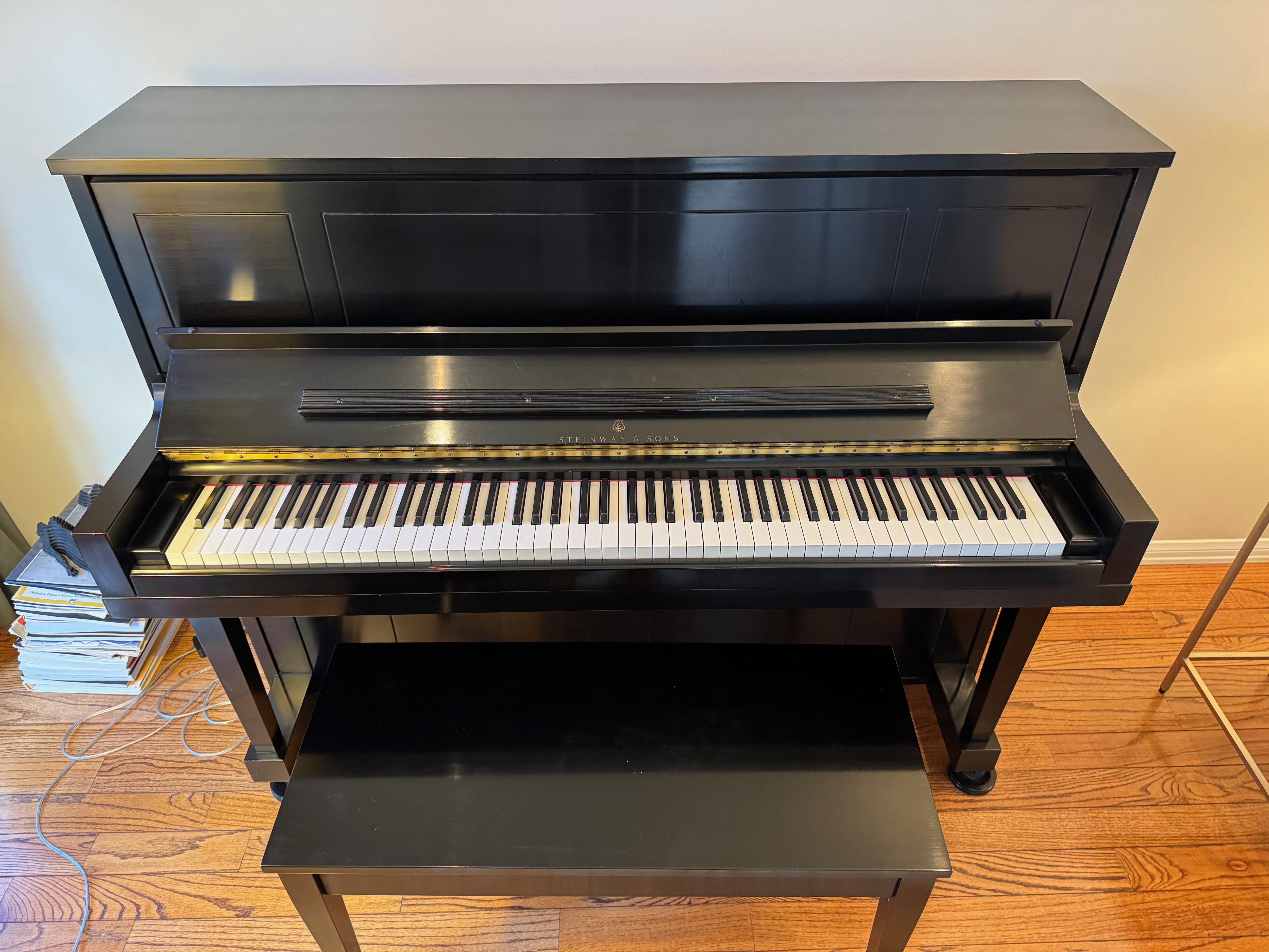 Steinway & Sons Model 45 Upright Piano – Satin Ebony 