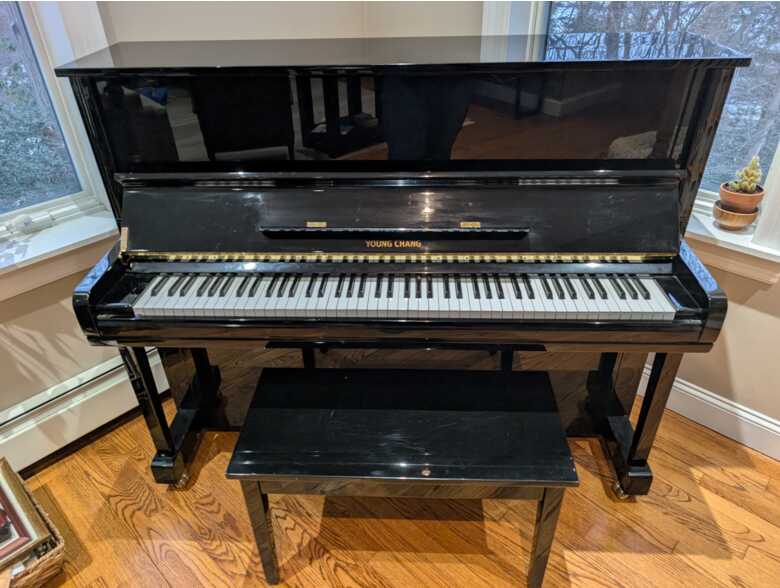 Young Chang Upright Piano Black