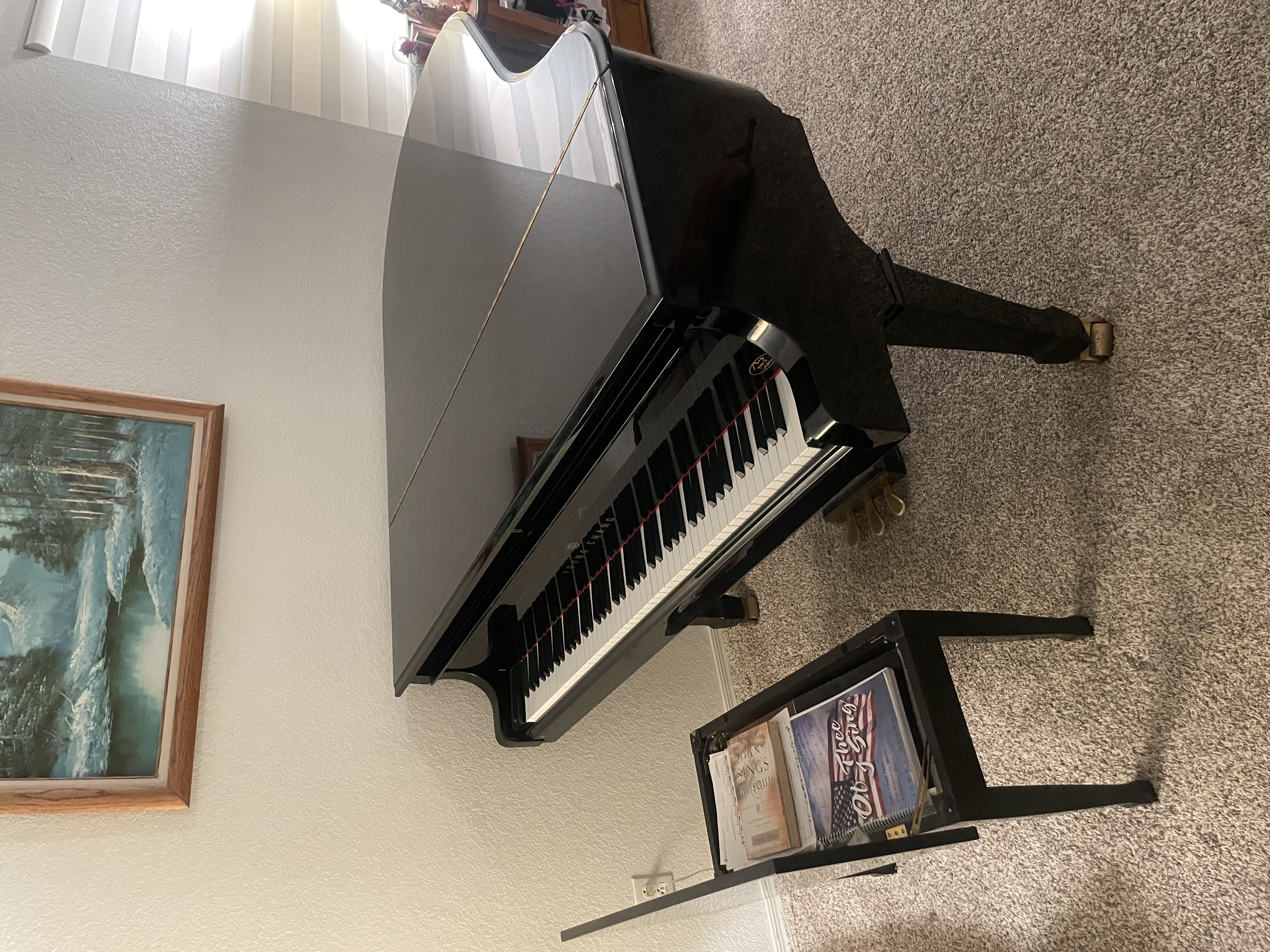 Top Quality 6 ft Young Chang Grand Piano with Black Gloss Fi