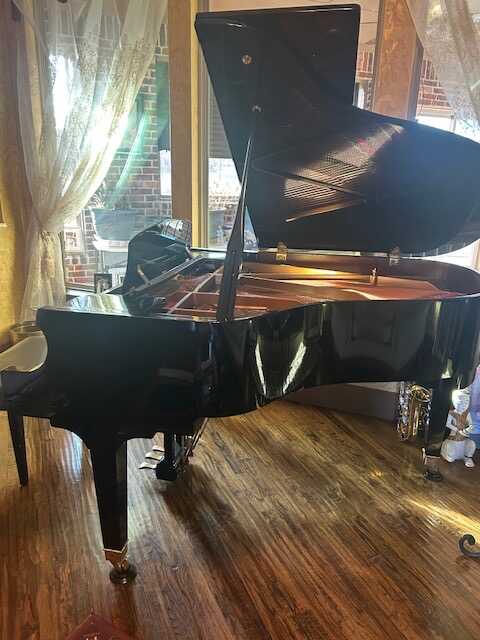 Elegant Ebony Black Grand Piano in excellent condition 