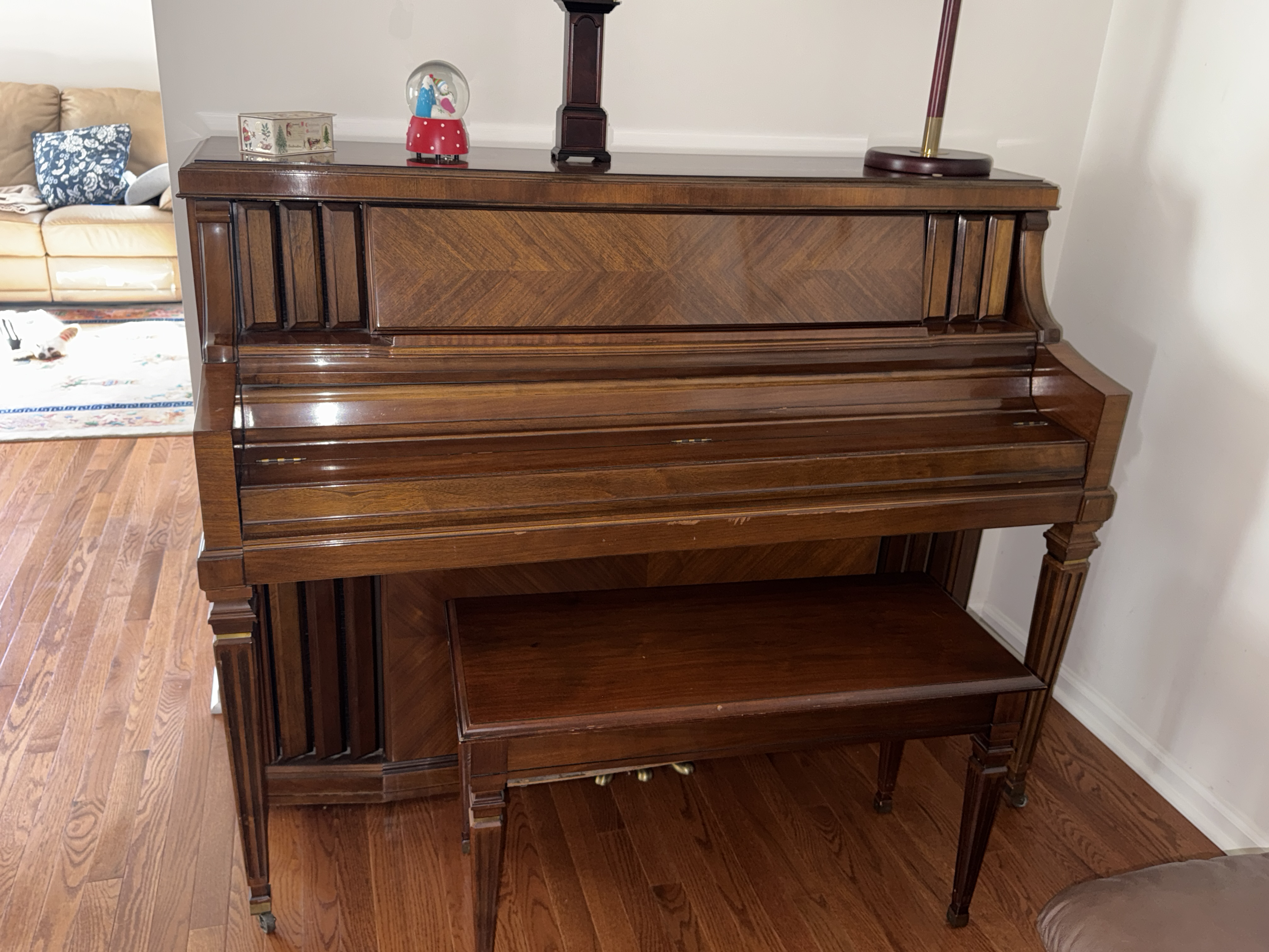 Wurlitzer upright grand piano.  Great condition 