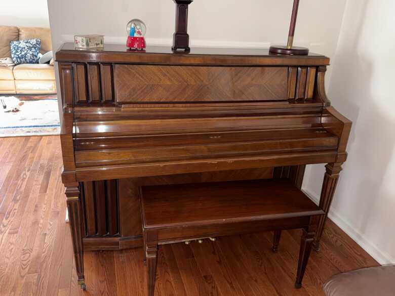 Wurlitzer upright grand piano.  Great condition 
