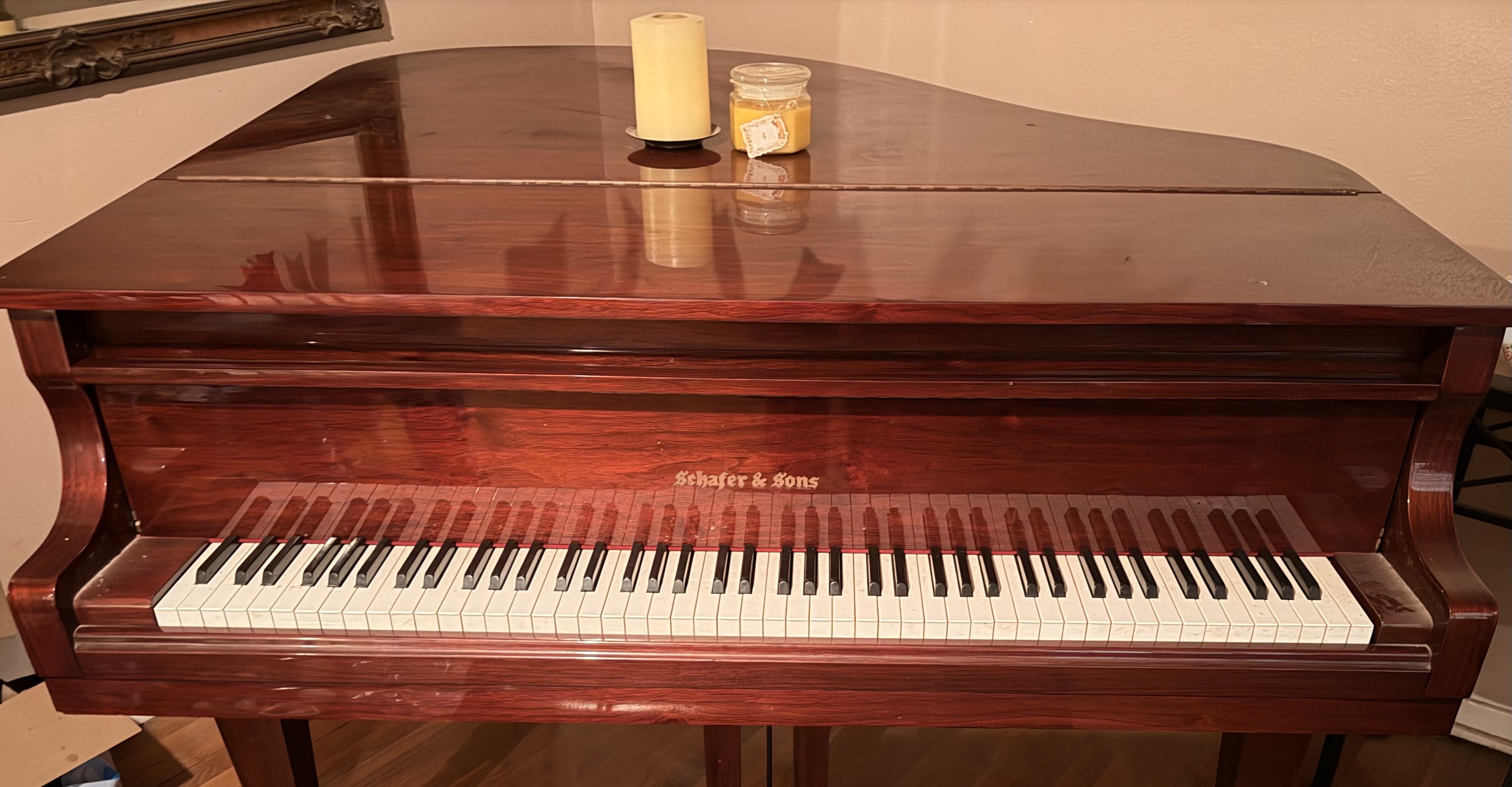 1986 Schafer & Sons Baby Grand Piano 