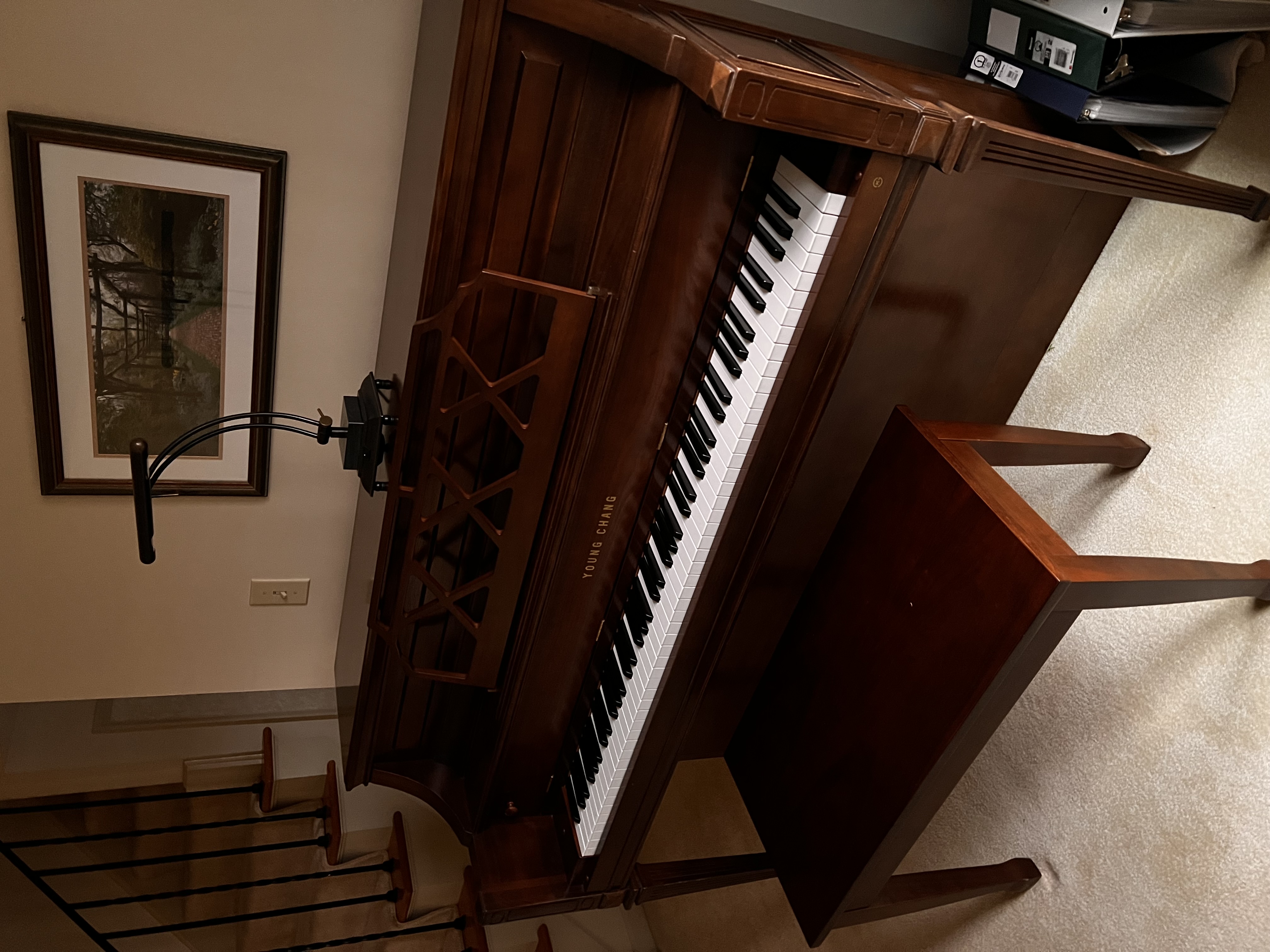 Young Chang 43” upright piano