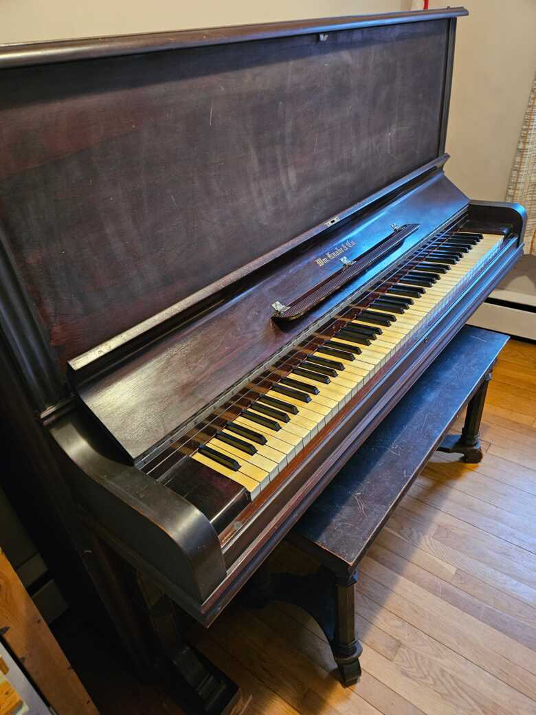 Antique Wm Knabe 54" Upright
