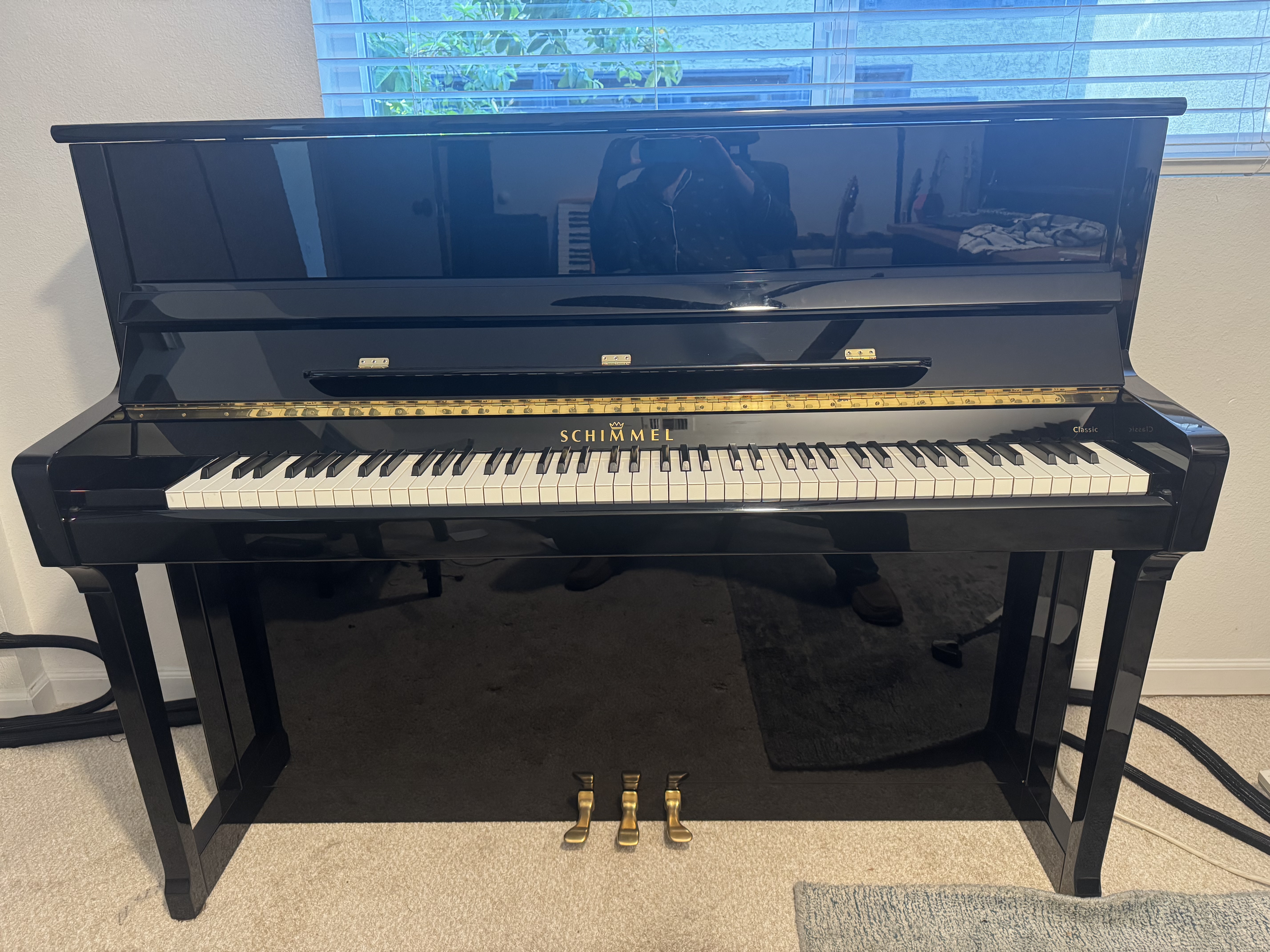 Schimmel C120 Polished Ebony 48”