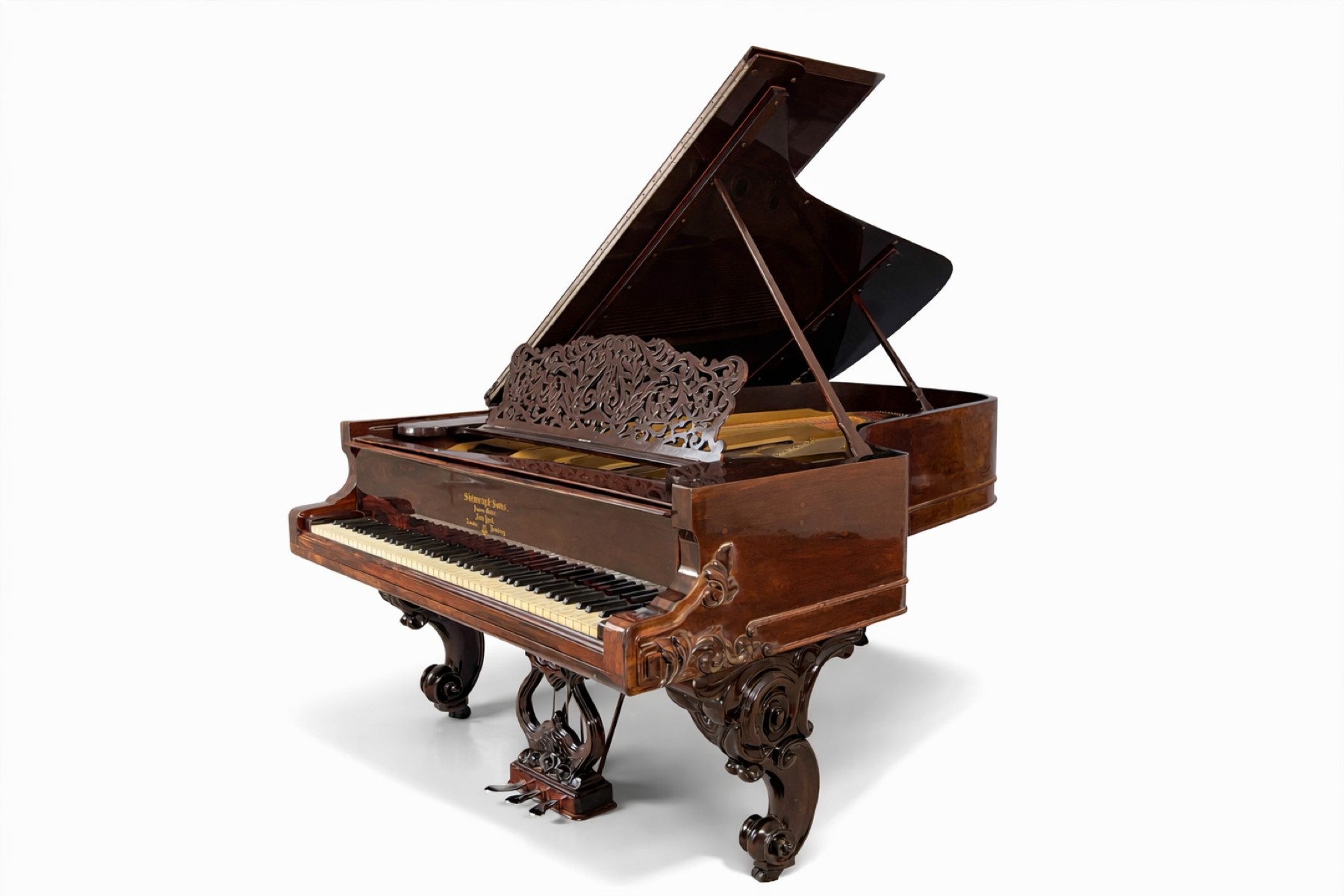 Rare 1877 Steinway Grand Piano In Restored Walnut