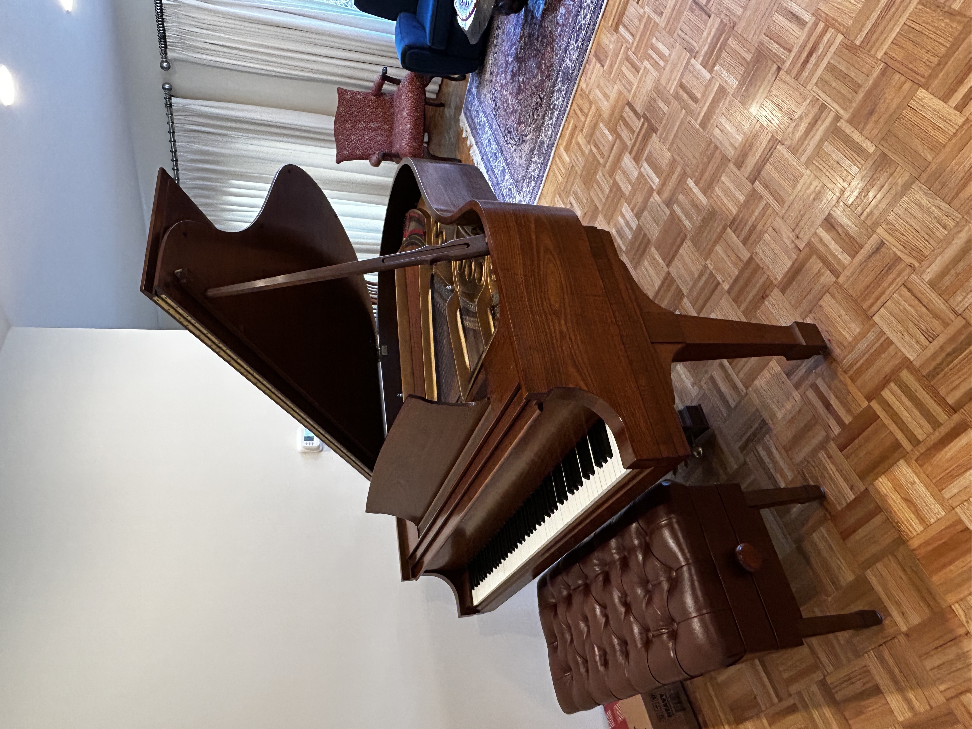 1979 Steinway Model M Grand Piano in Satin Walnut Finish