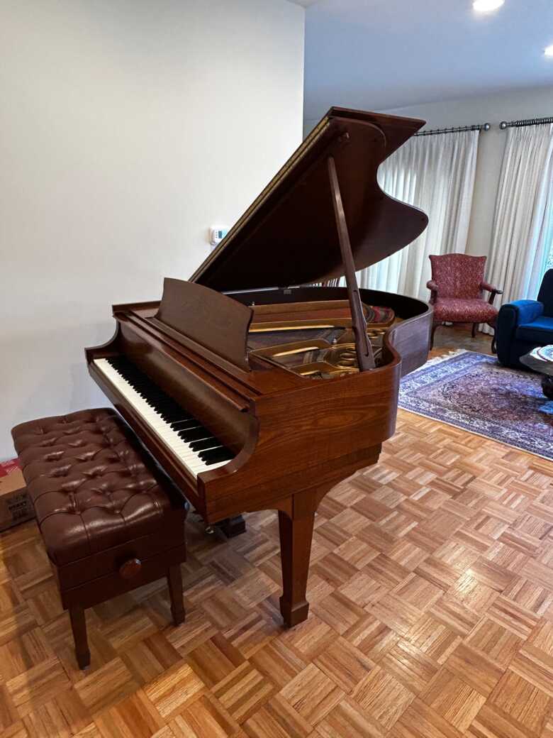 1979 Steinway Model M Grand Piano in Satin Walnut Finish