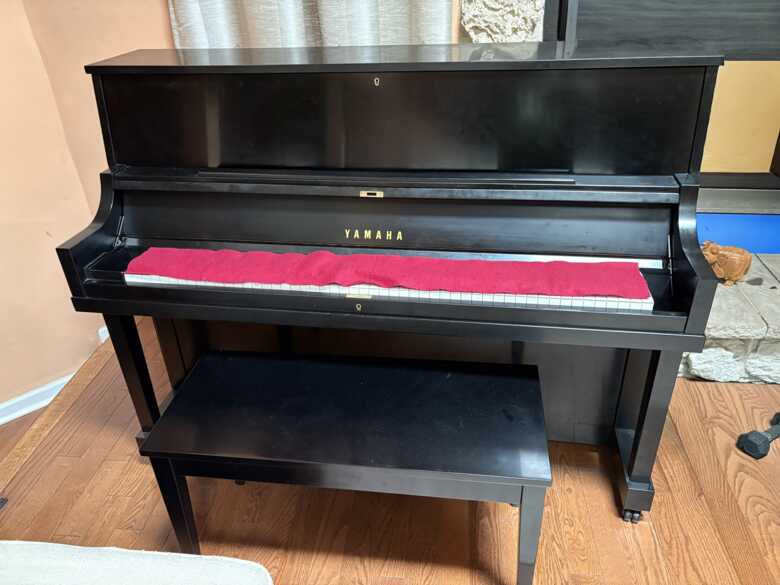 2019 Yamaha P22 Studio Upright Piano - Satin Ebony Finish