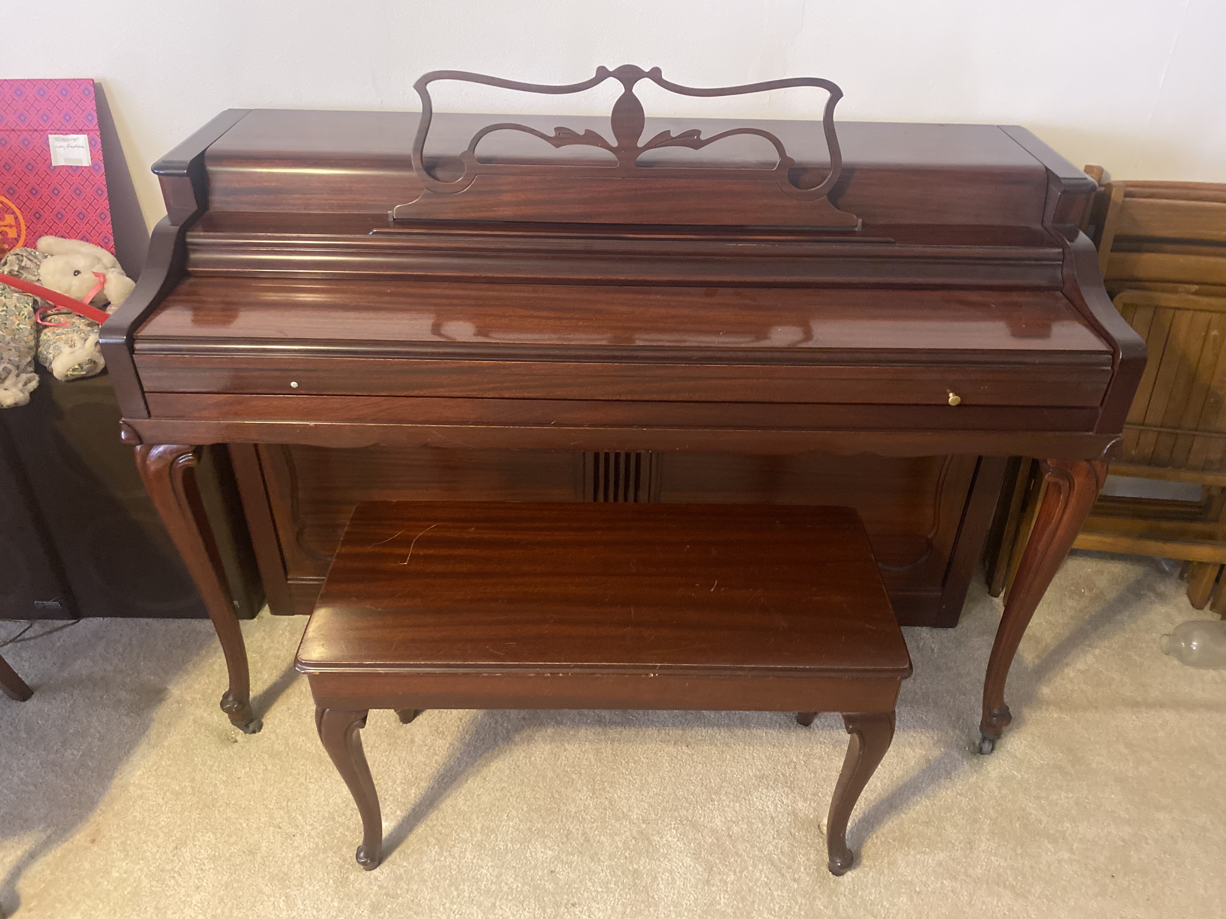 Wurlitzer Acoustic Upright Piano with Bench
