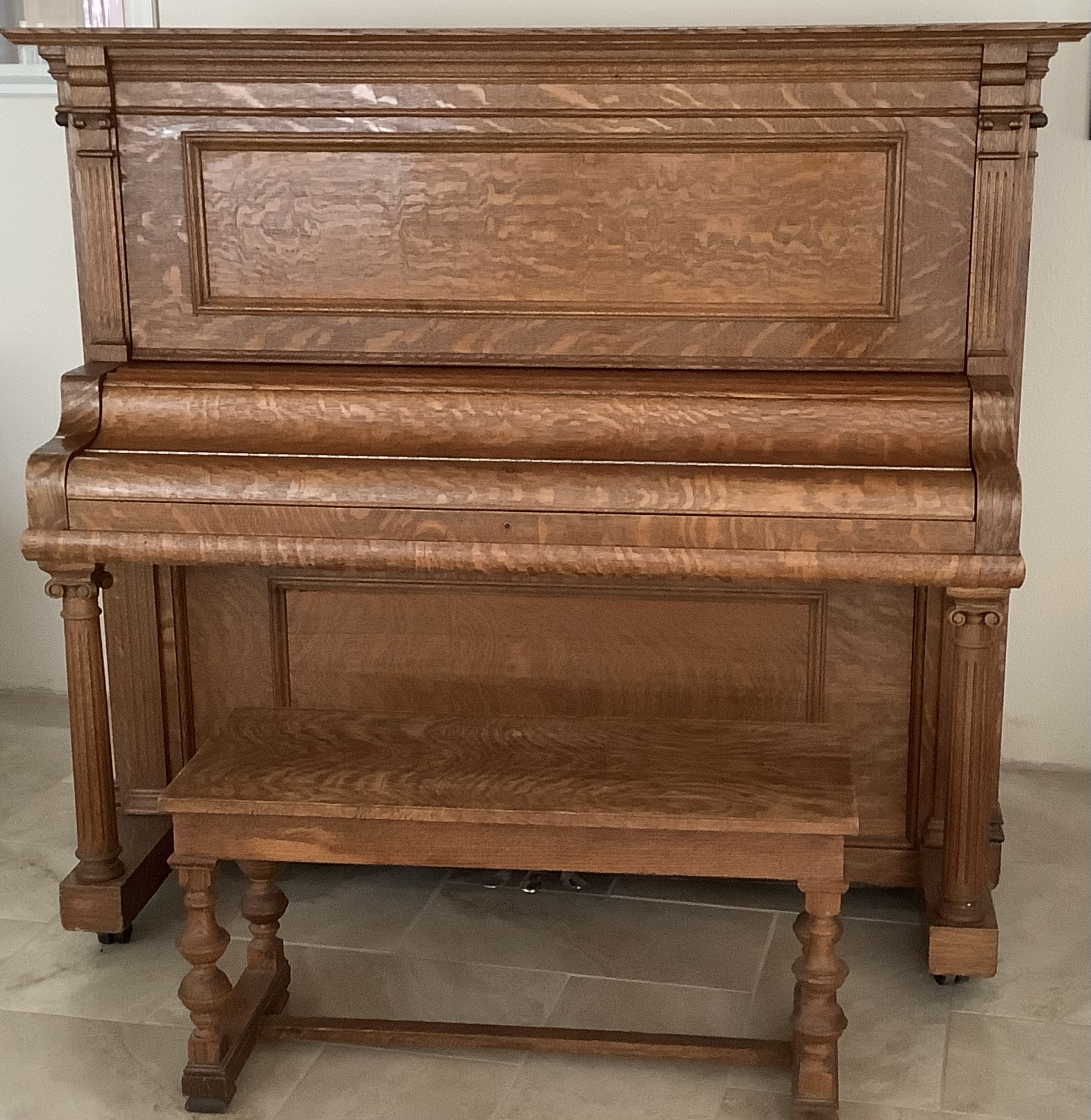 Steger Curly Maple 1903 upright Piano