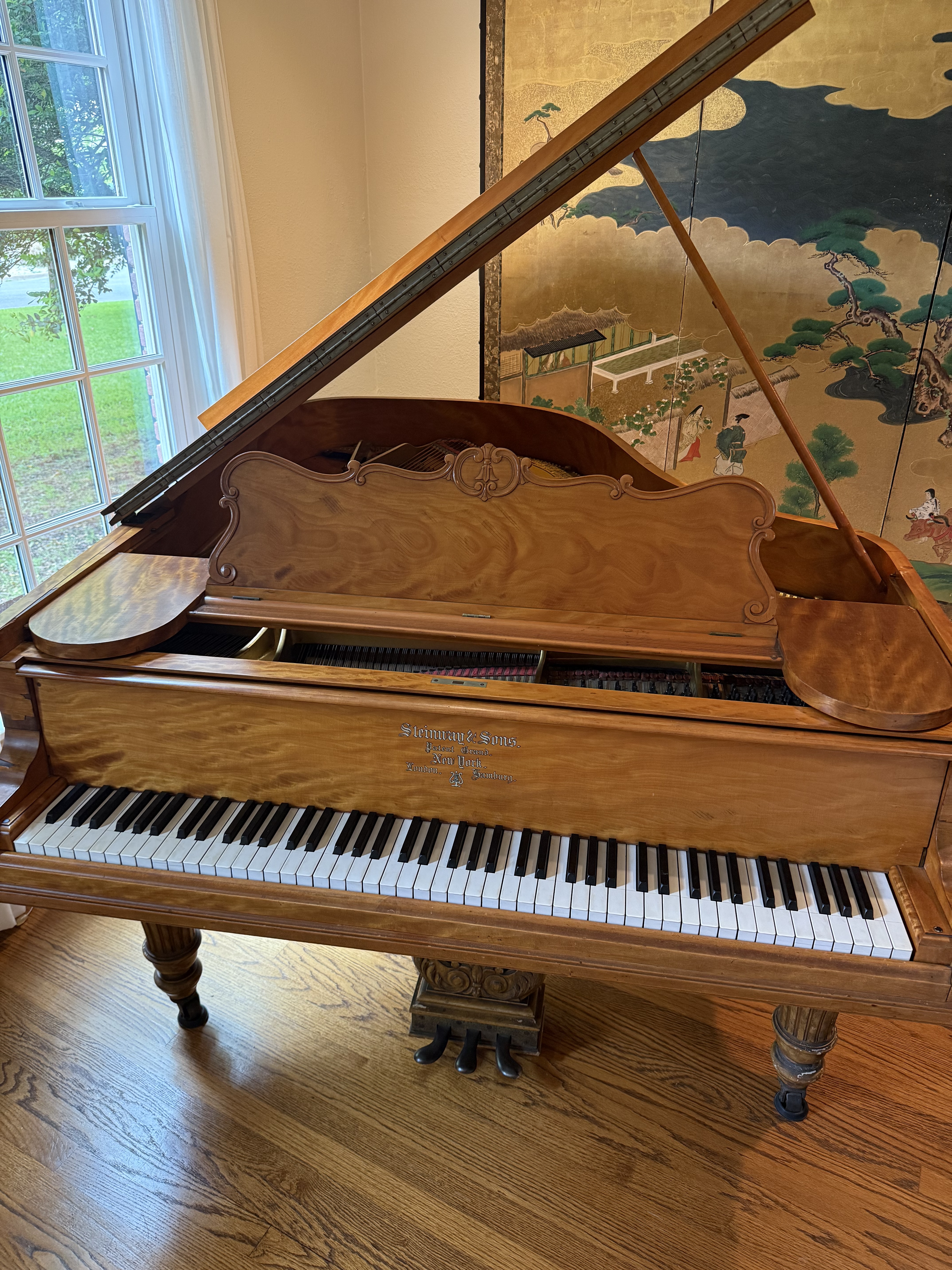 1899 Steinway & Sons Model A Grand – Figured Walnut Art Case
