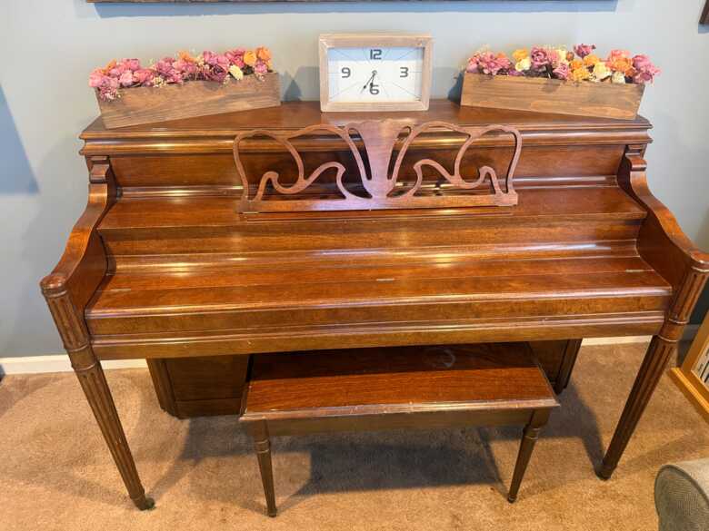 Sohmer & Co console piano recently tuned  