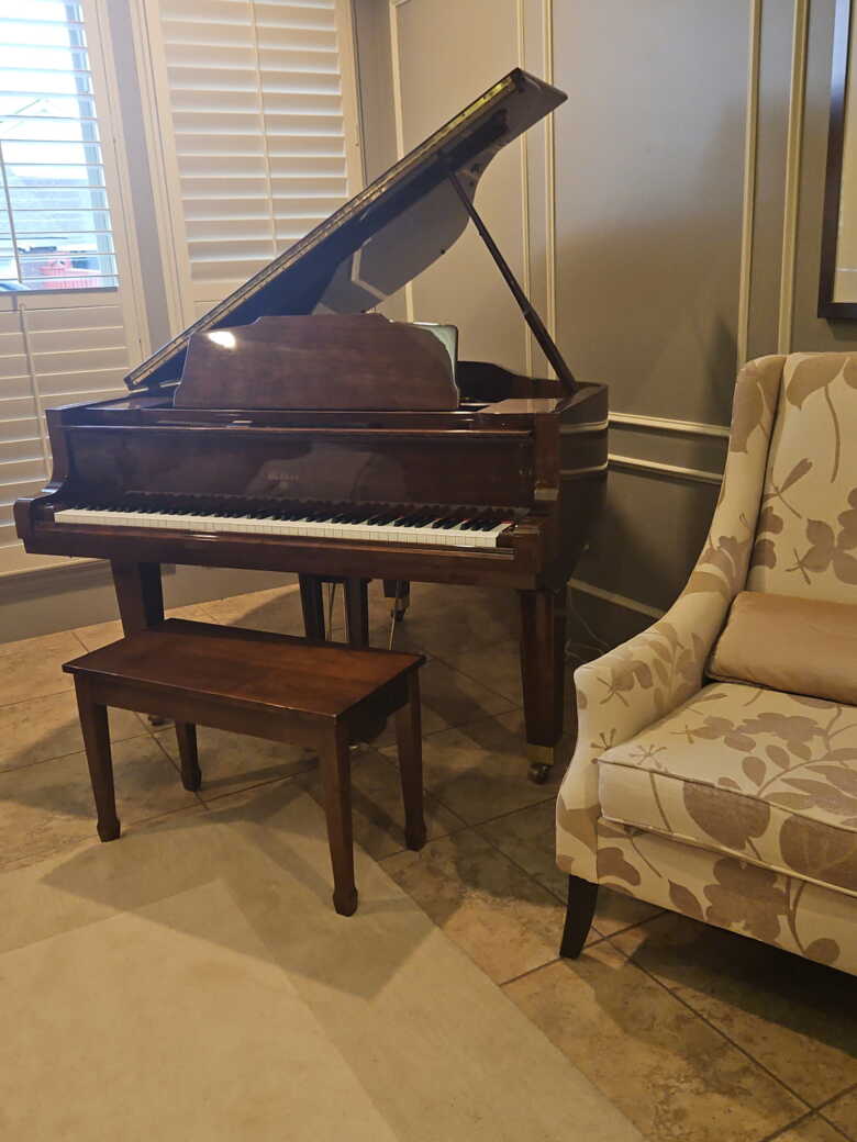 Baby Grand Pecan Piano