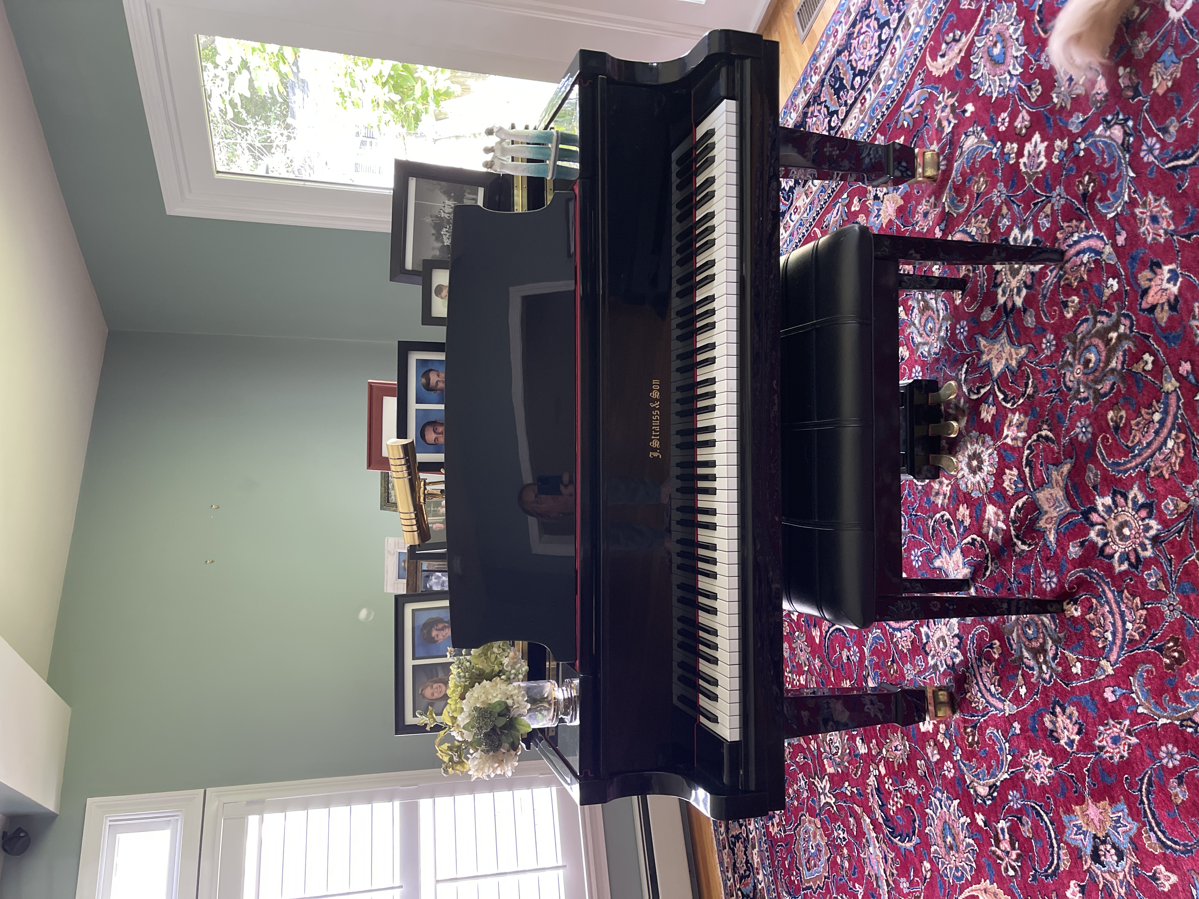7’ grand piano. Great for beginner-intermediate pianists
