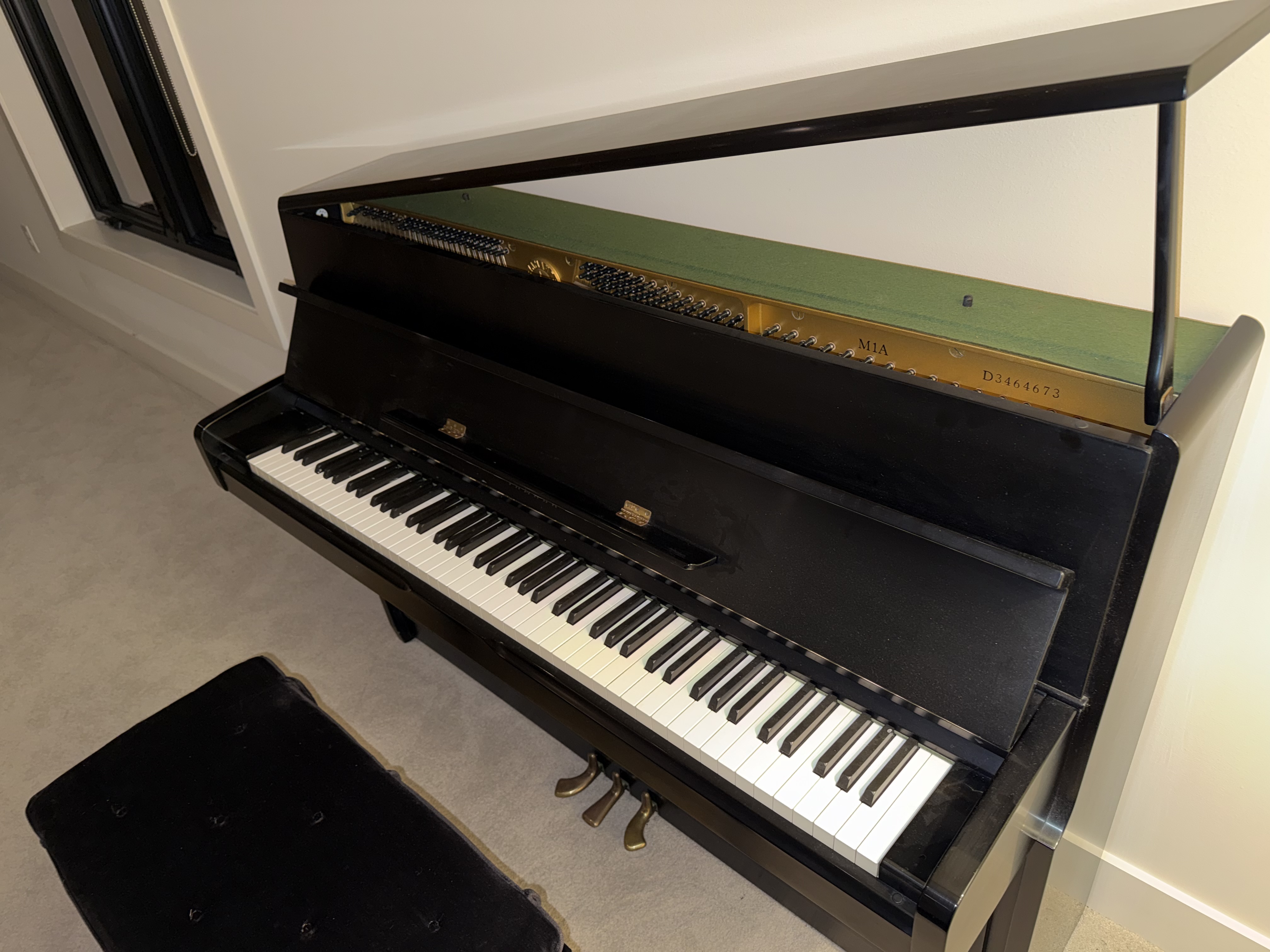 Yamaha M1A with rebuilt action and regular tuning