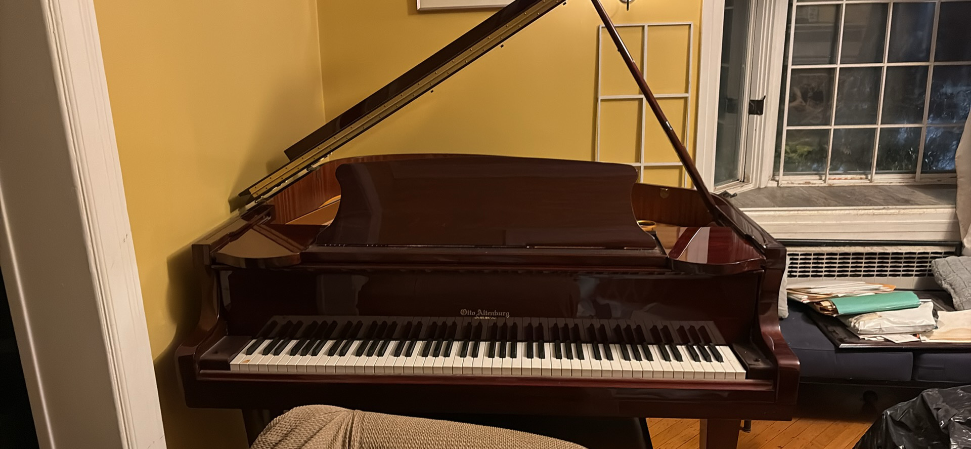 Altenberg Cherrywood lacquer baby grand piano for sale