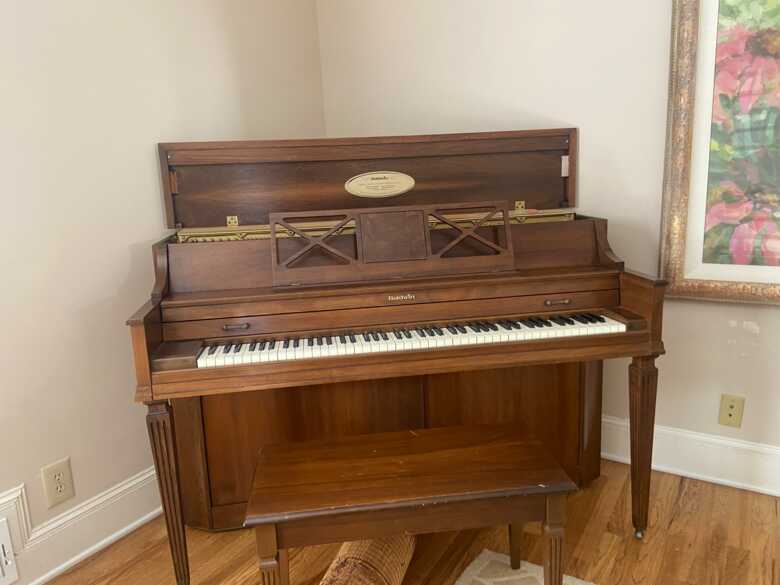 Vintage Baldwin Upright Piano Matching Bench  