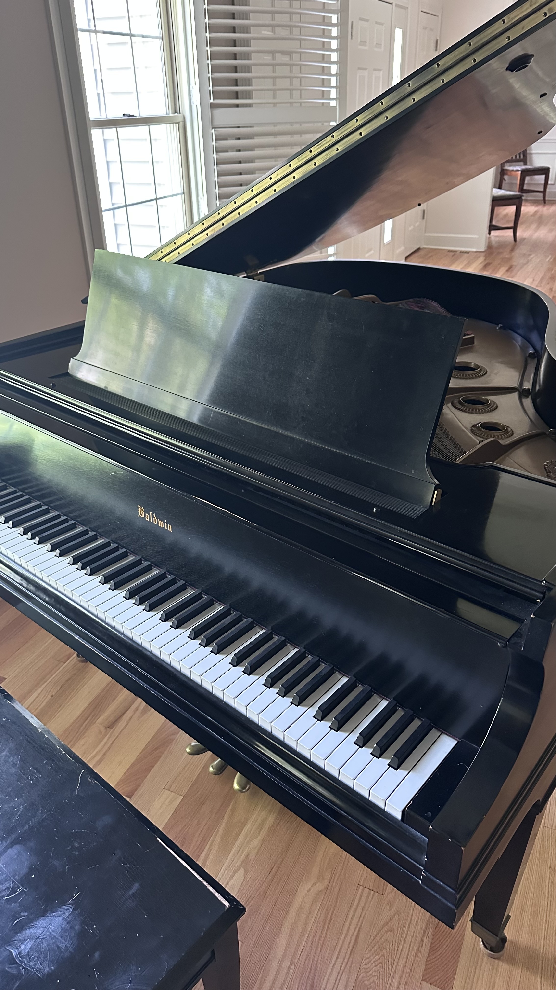 Baldwin 5'8" baby grand Model R, Ebonized Finish, Black 1955