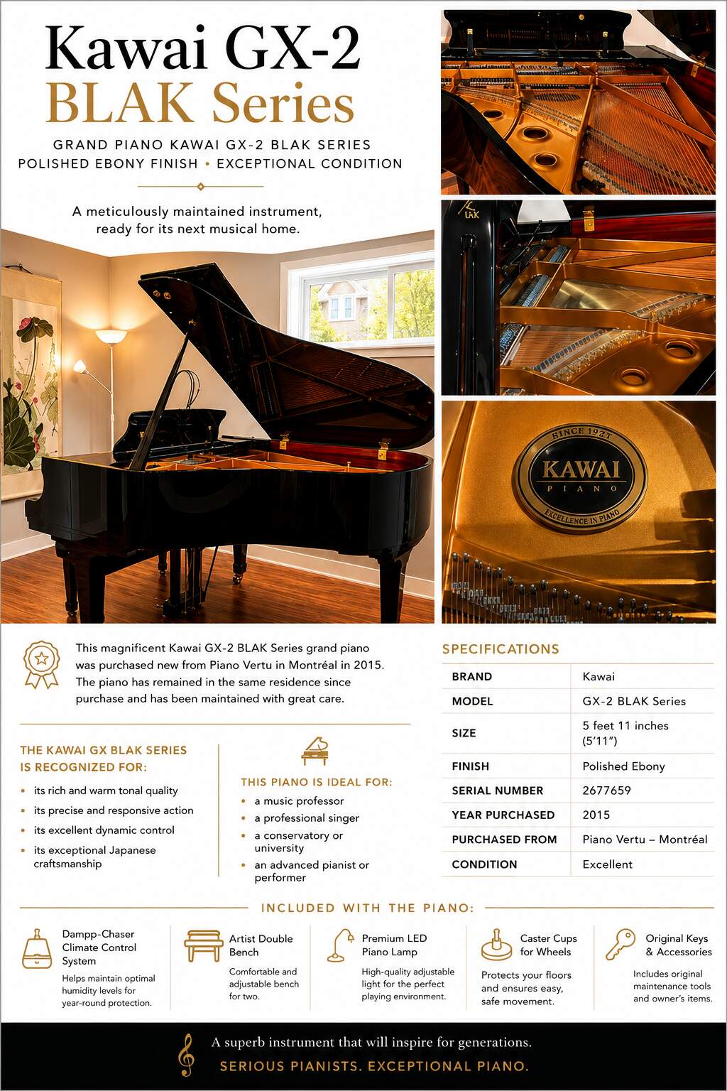 Kawai GX2 Blak Series