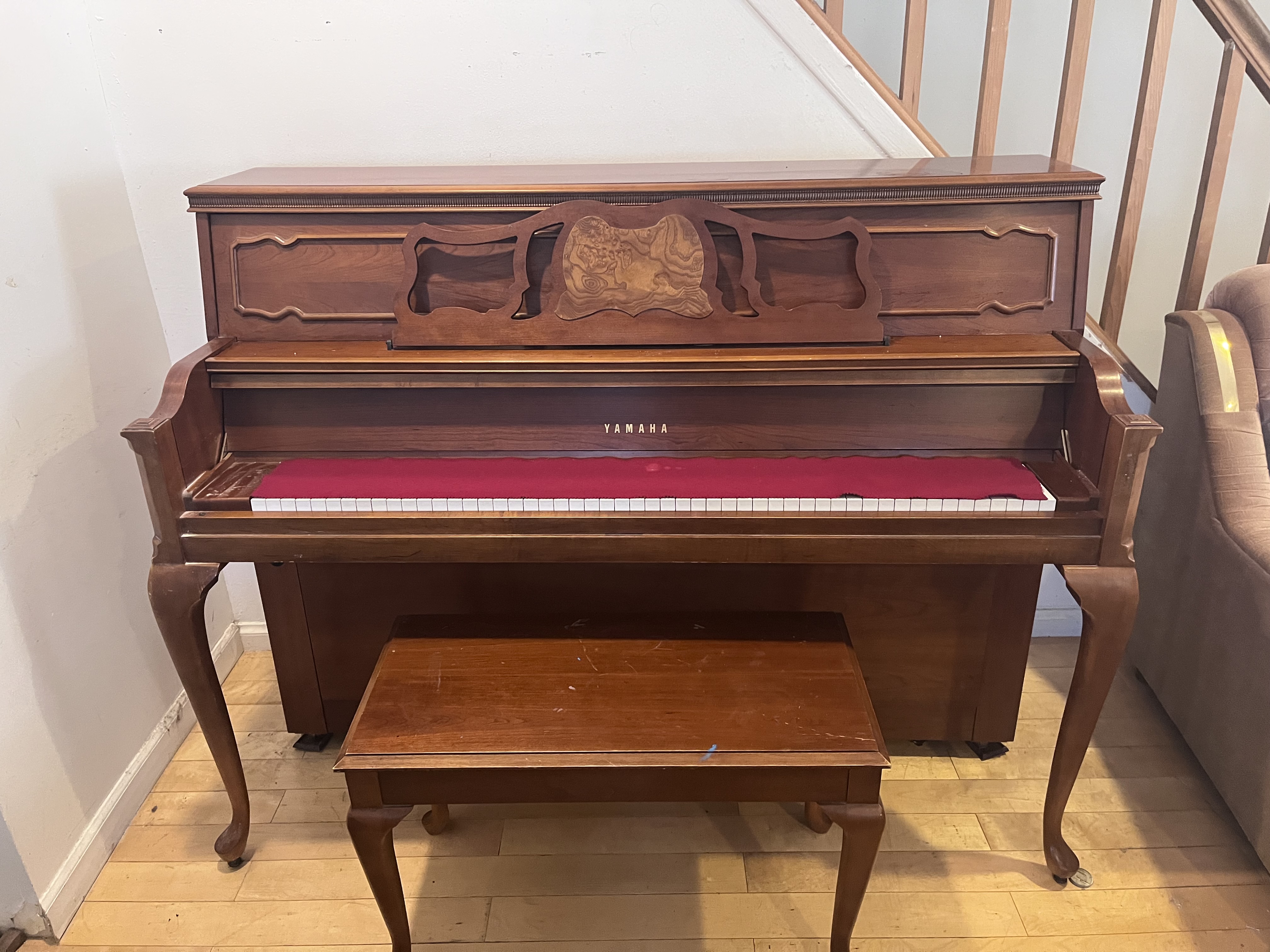 Yamaha P600QA 45” Queen Anne Studio Upright Piano | Made in 