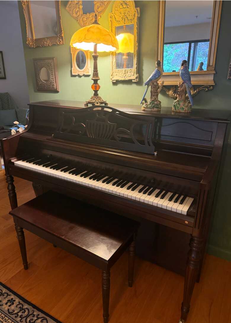 Young Change Console Piano with Bench