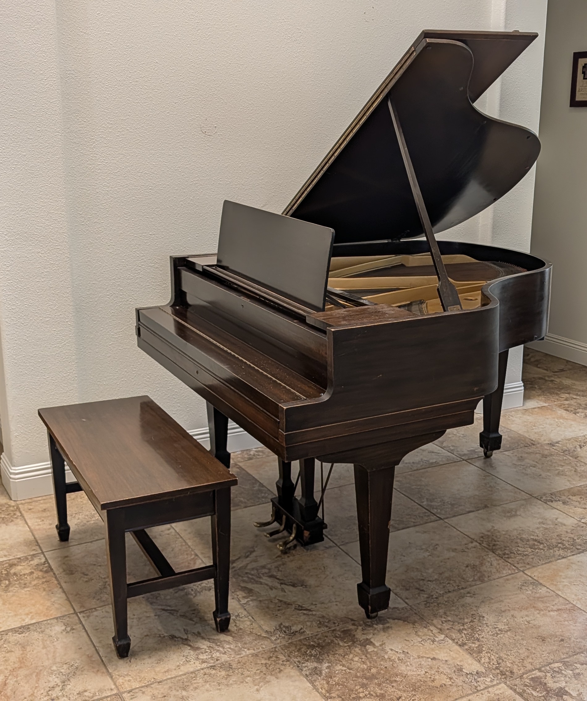 Antique Baumer/Boutelle Baby Grand Piano – Beautiful Wood Fi