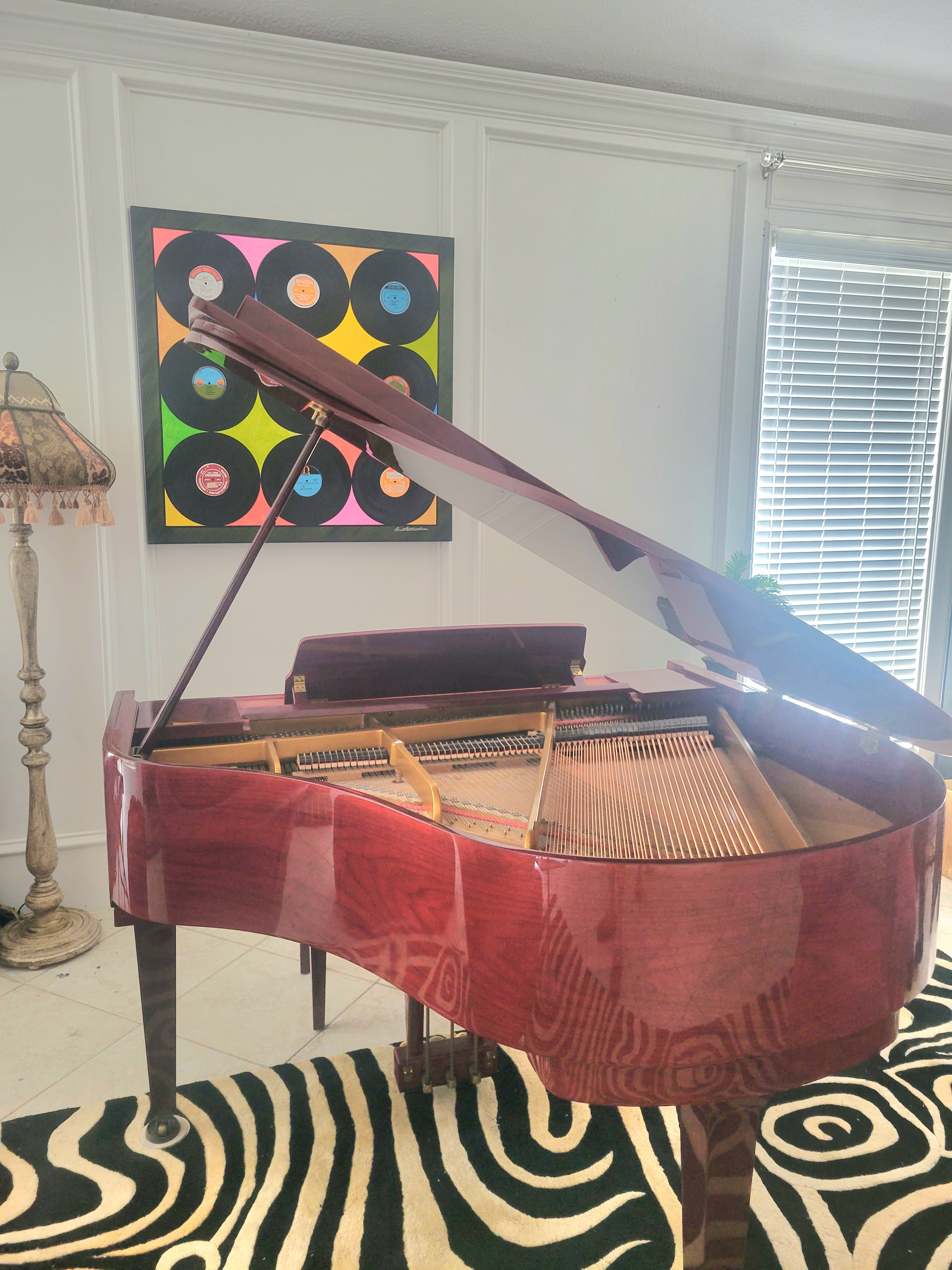 Beautiful Red Baby Grand with bench