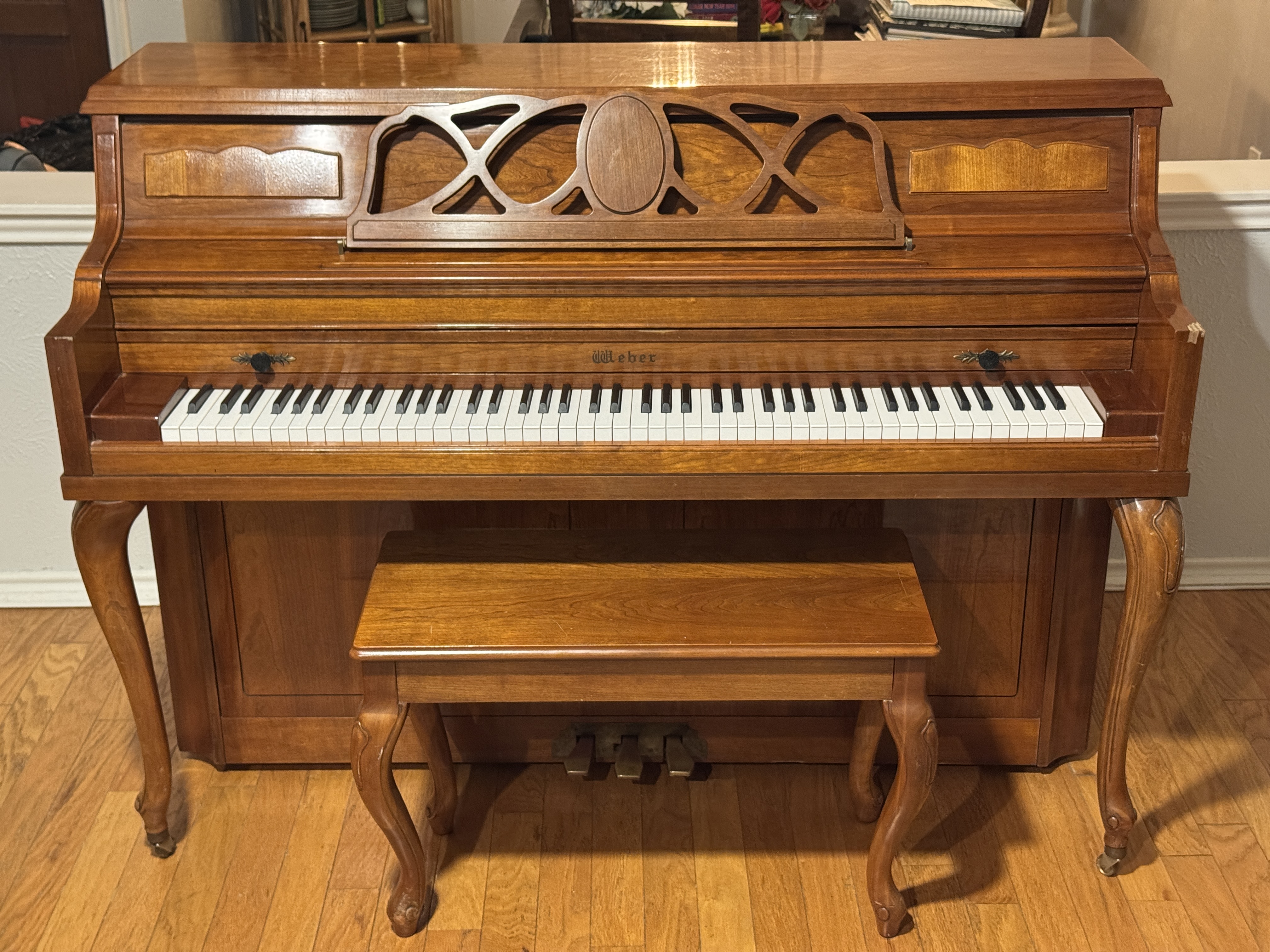 Weber 44" Studio Console Piano & Matching Bench