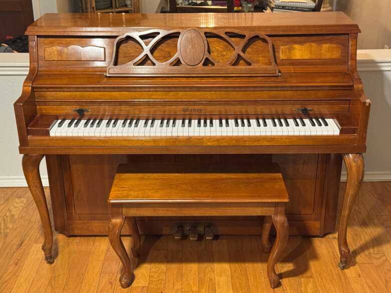 Weber 44" Studio Console Piano & Matching Bench