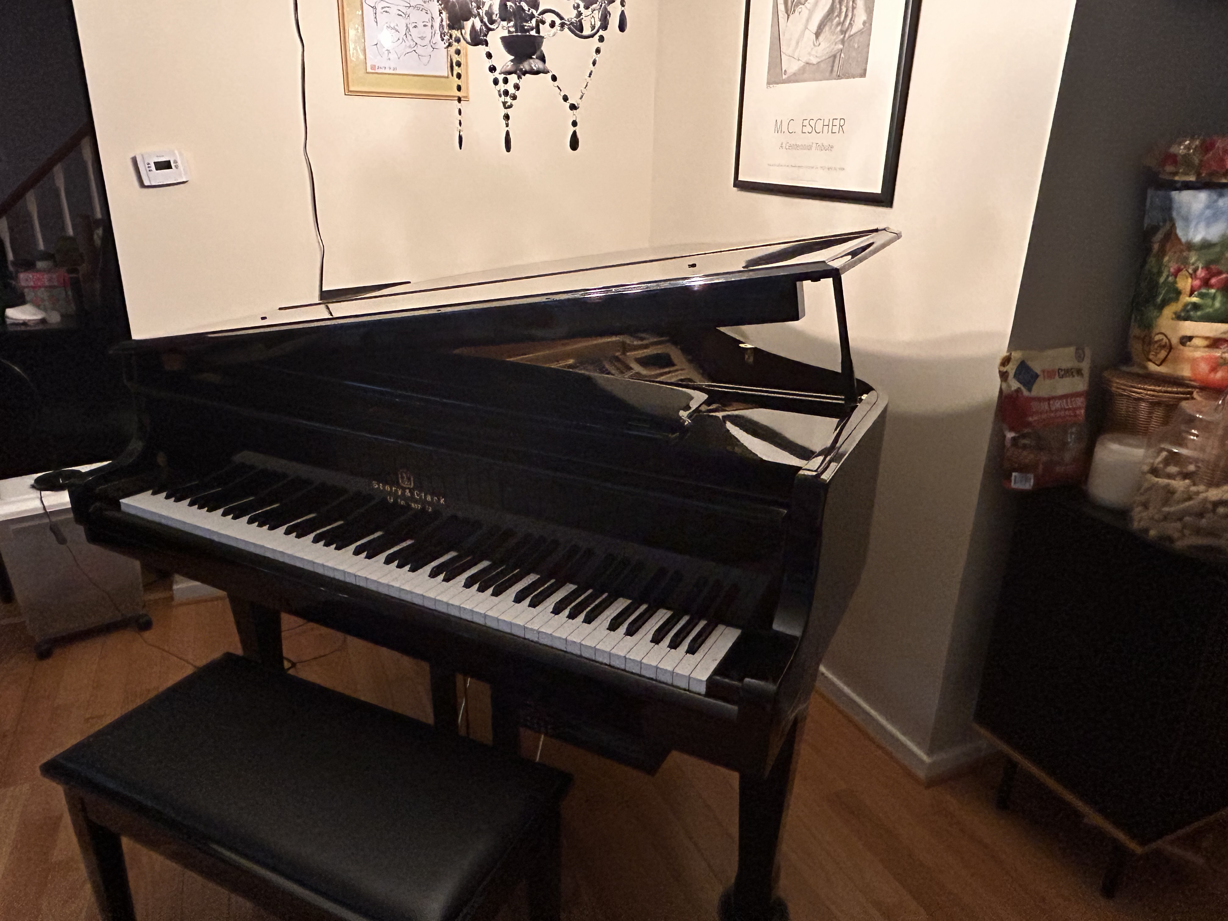 Story & Clark Baby Grand Piano w/QRS 2000CD+ Player System